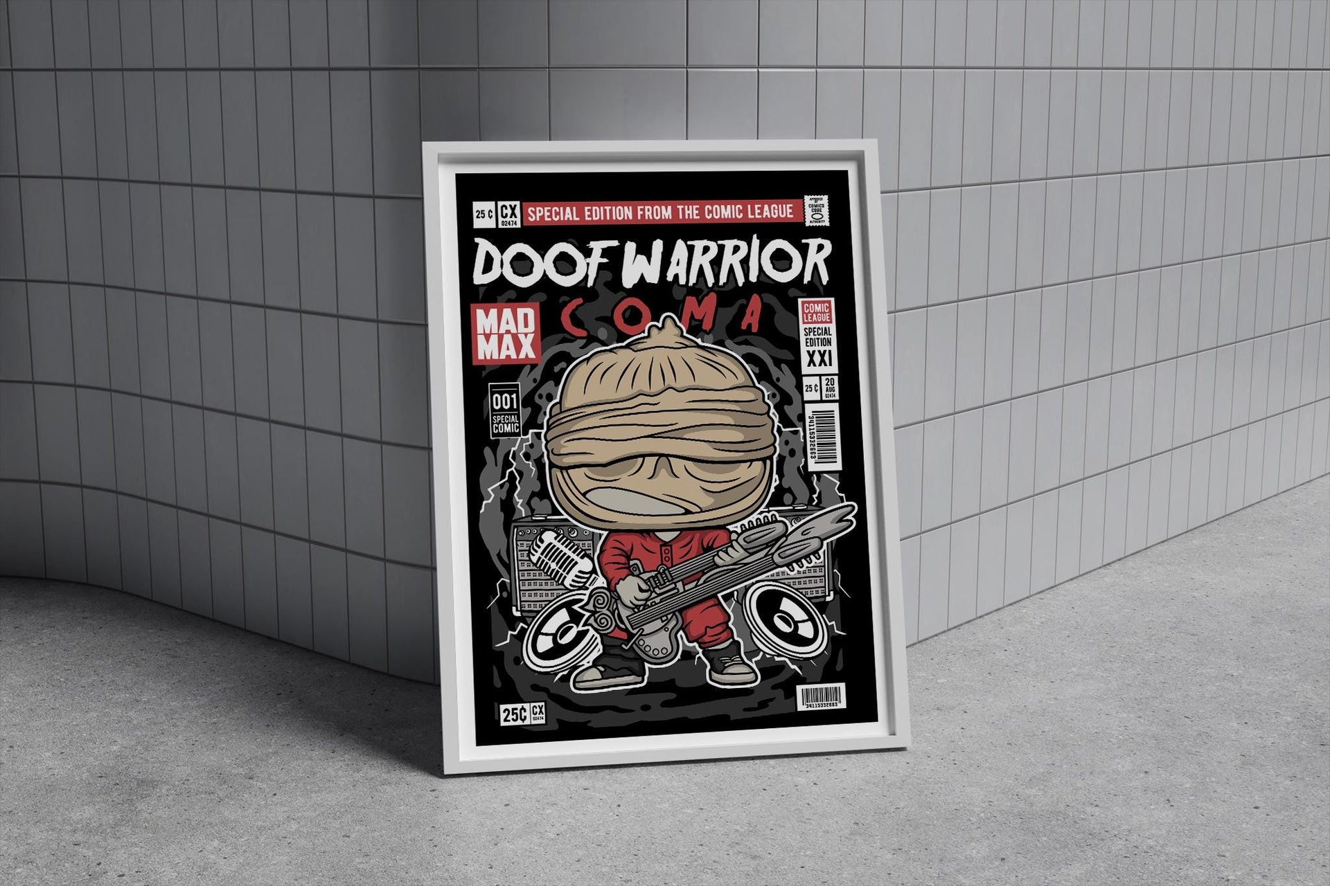 Framed Poster - Mad Max Parody Comic Cover