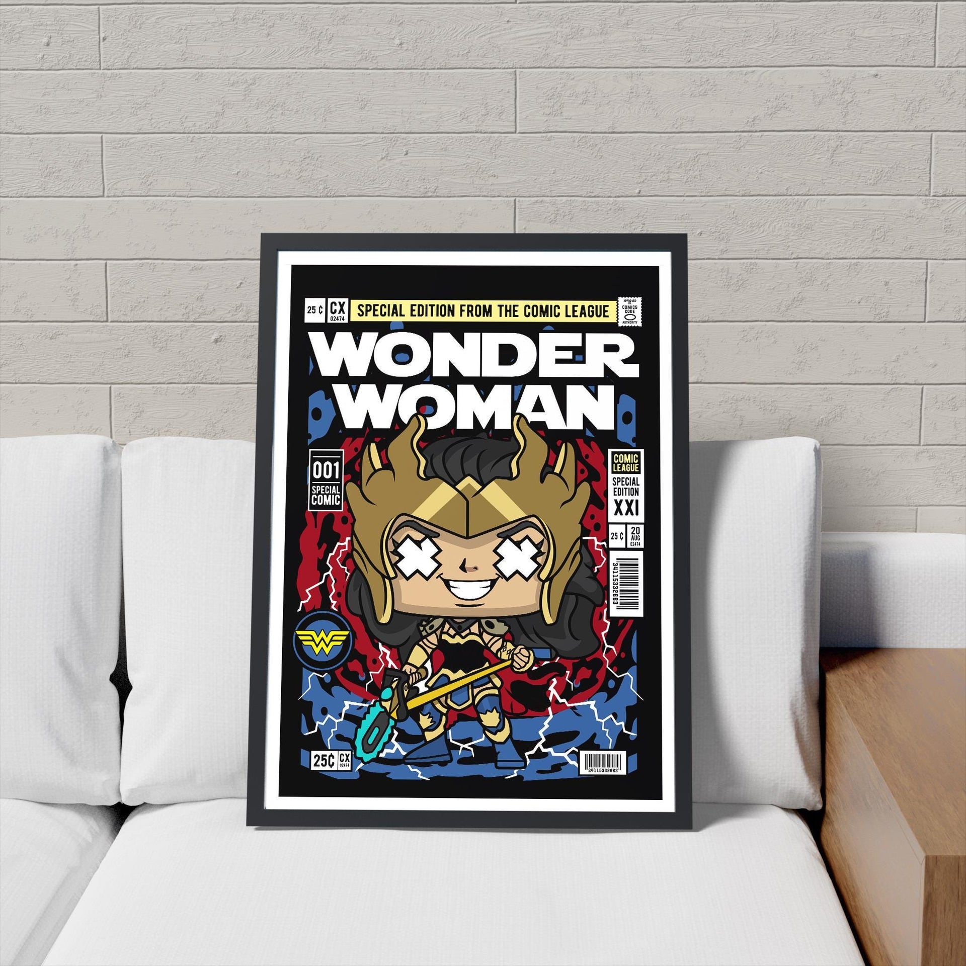 Framed Poster - Wonder Woman Parody Comic Cover