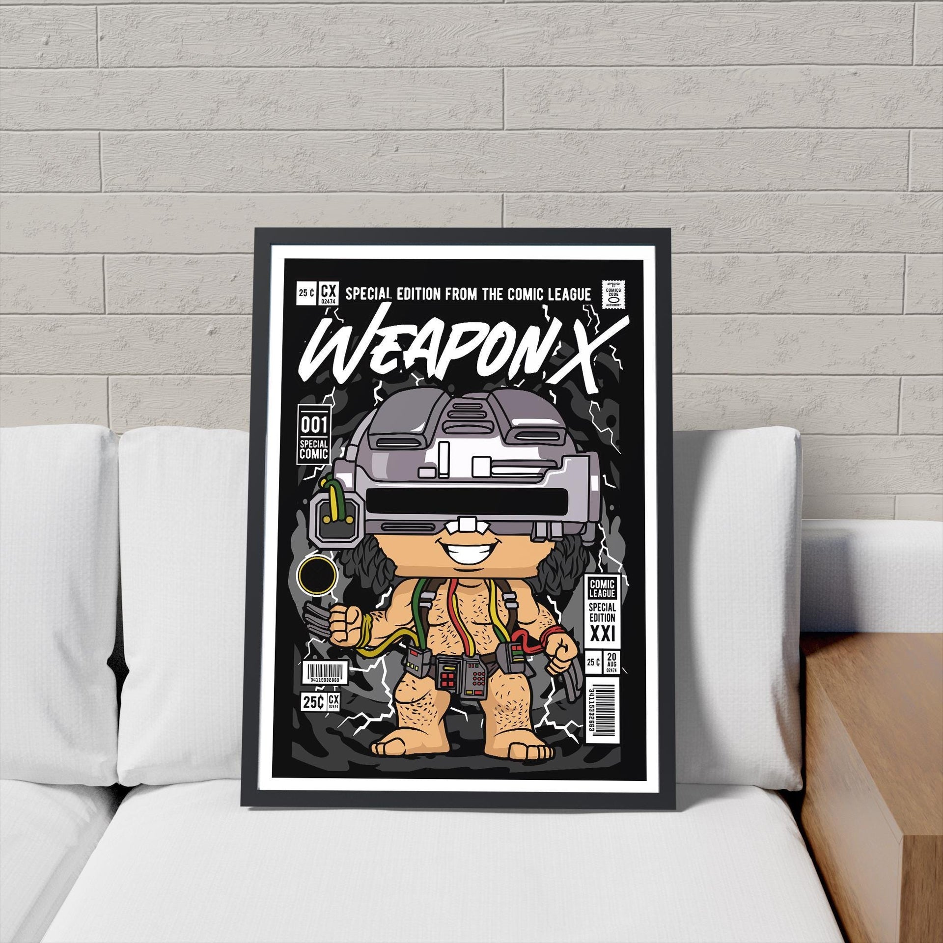 Framed Poster - Weapon X Parody Comic Cover