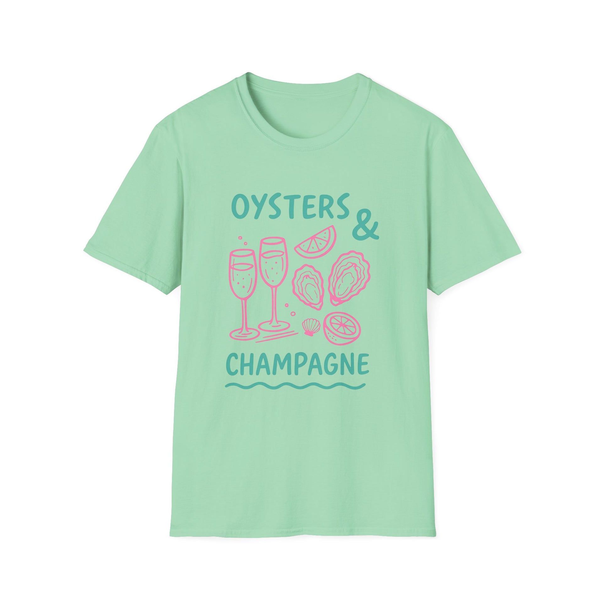 Playful Womens Tee - Oysters Champagne Shirt