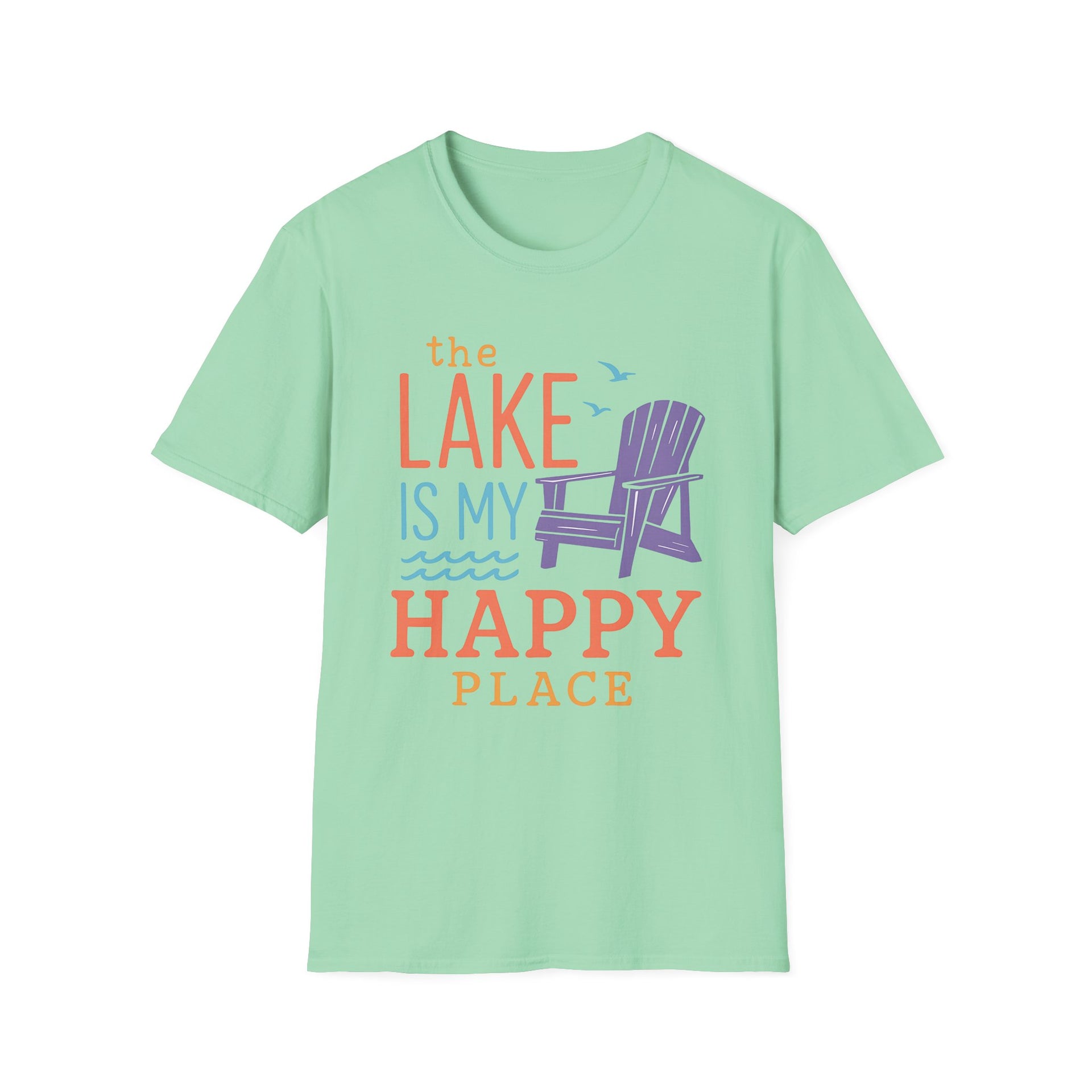 Lake Happy Place Tee - Purple Tropical Shirt