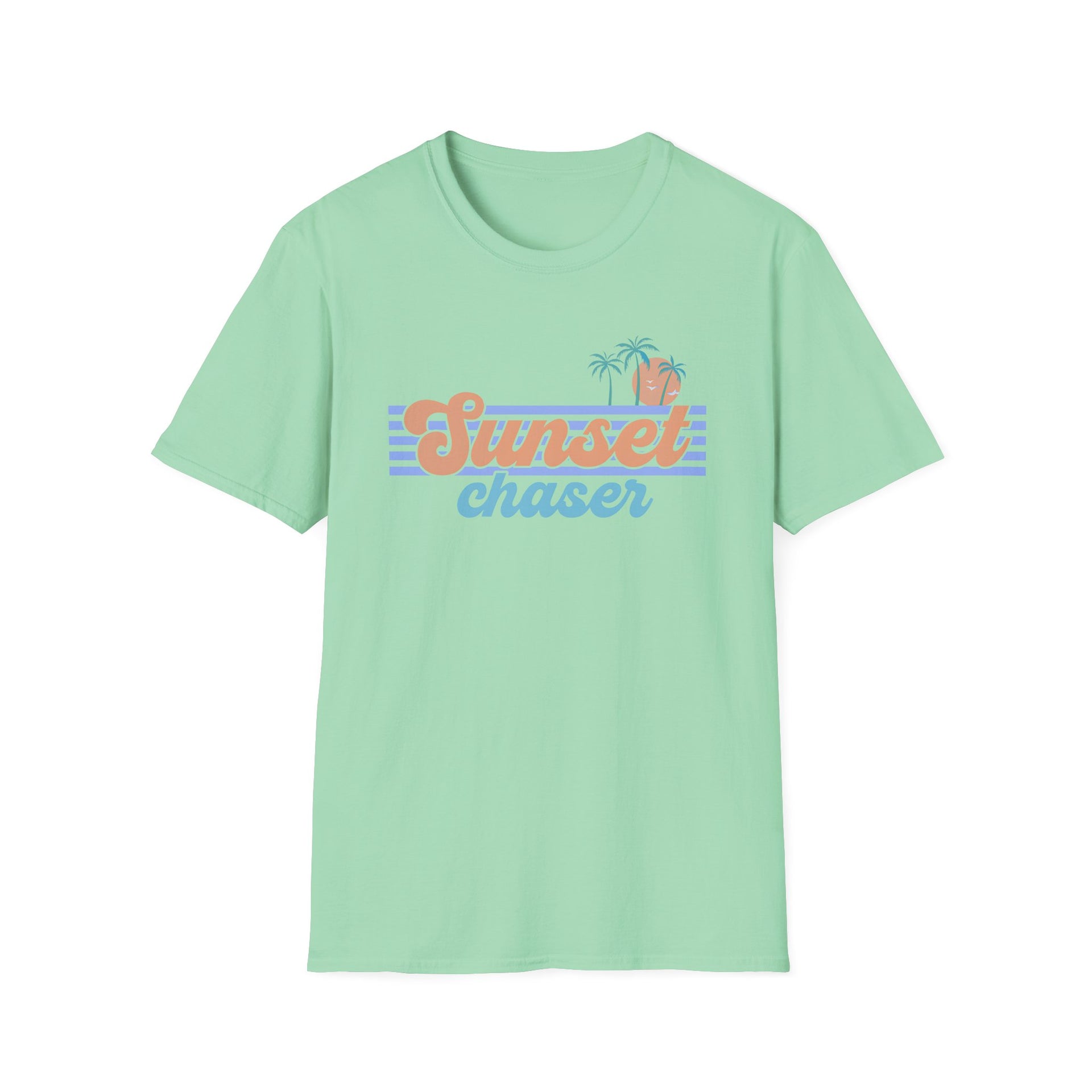 Tropical Sunset Tee - Retro Beach Shirt