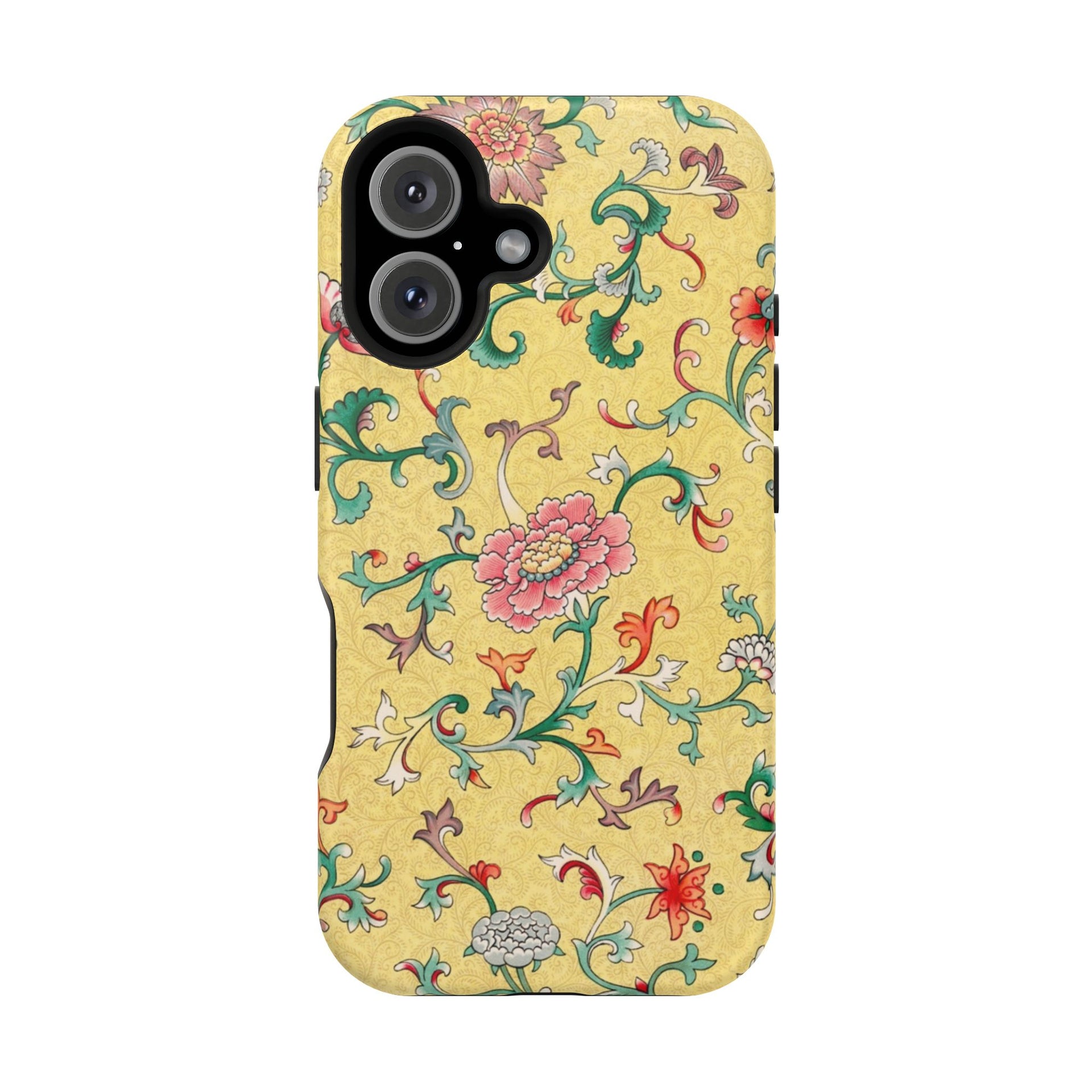 Traditional iPhone Case - Magnetic Floral Cover