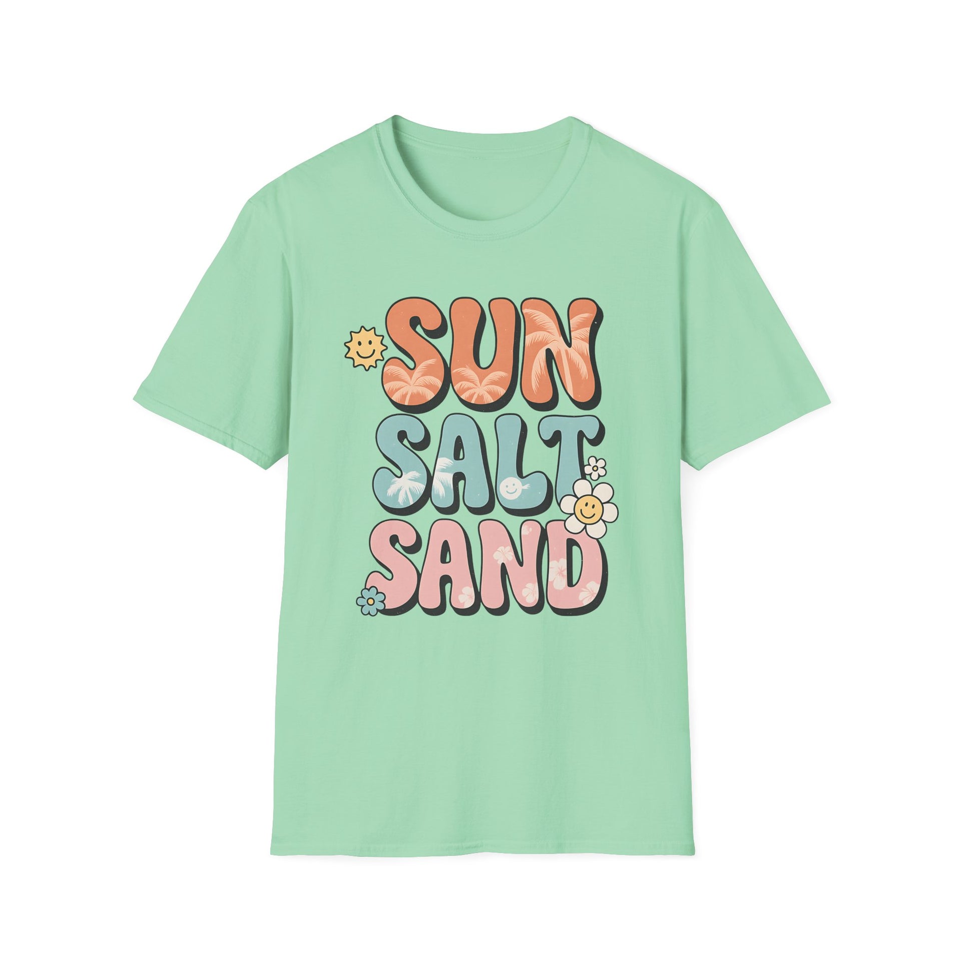 Tropical Beach Tee - Retro Summer Shirt