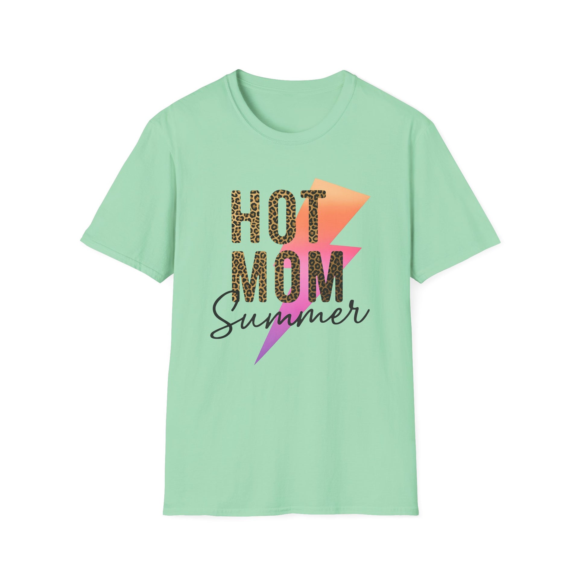 Hot Mom Summer Shirt - Tropical Leopard Tee
