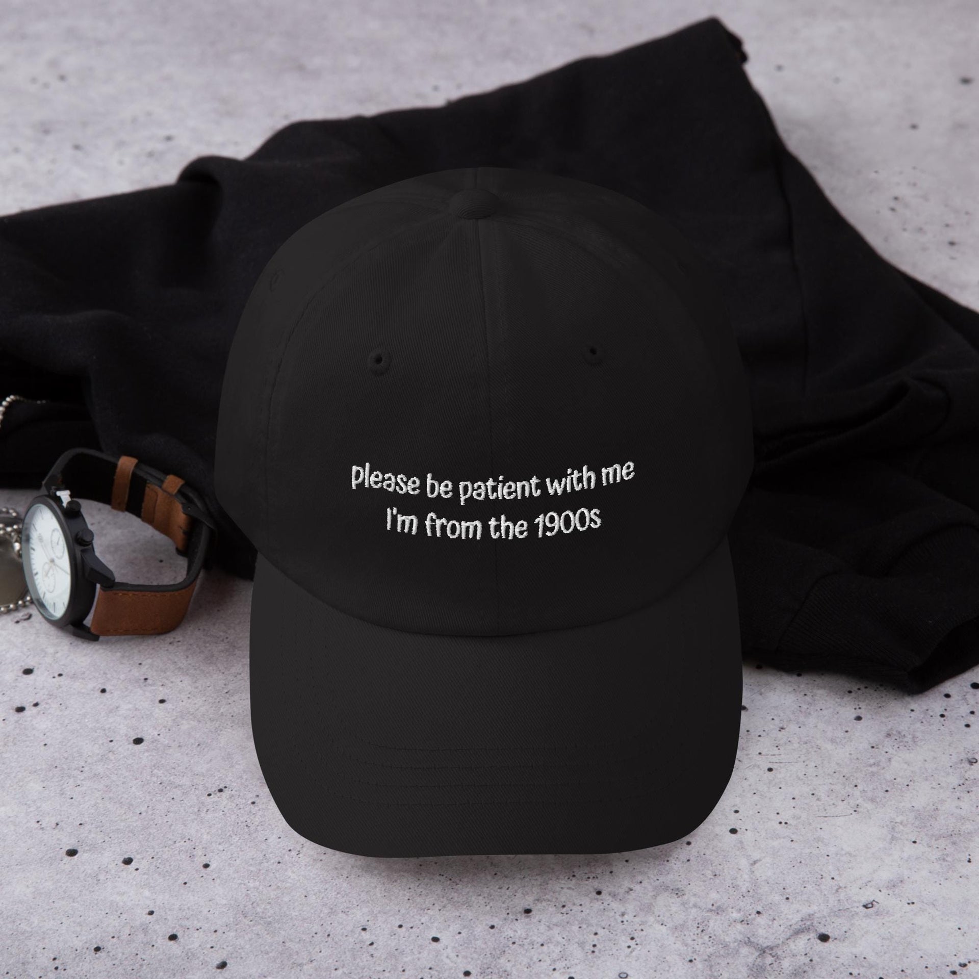 Funny Embroidered Dad Hat: Please Be Patient, Vintage Baseball Cap
