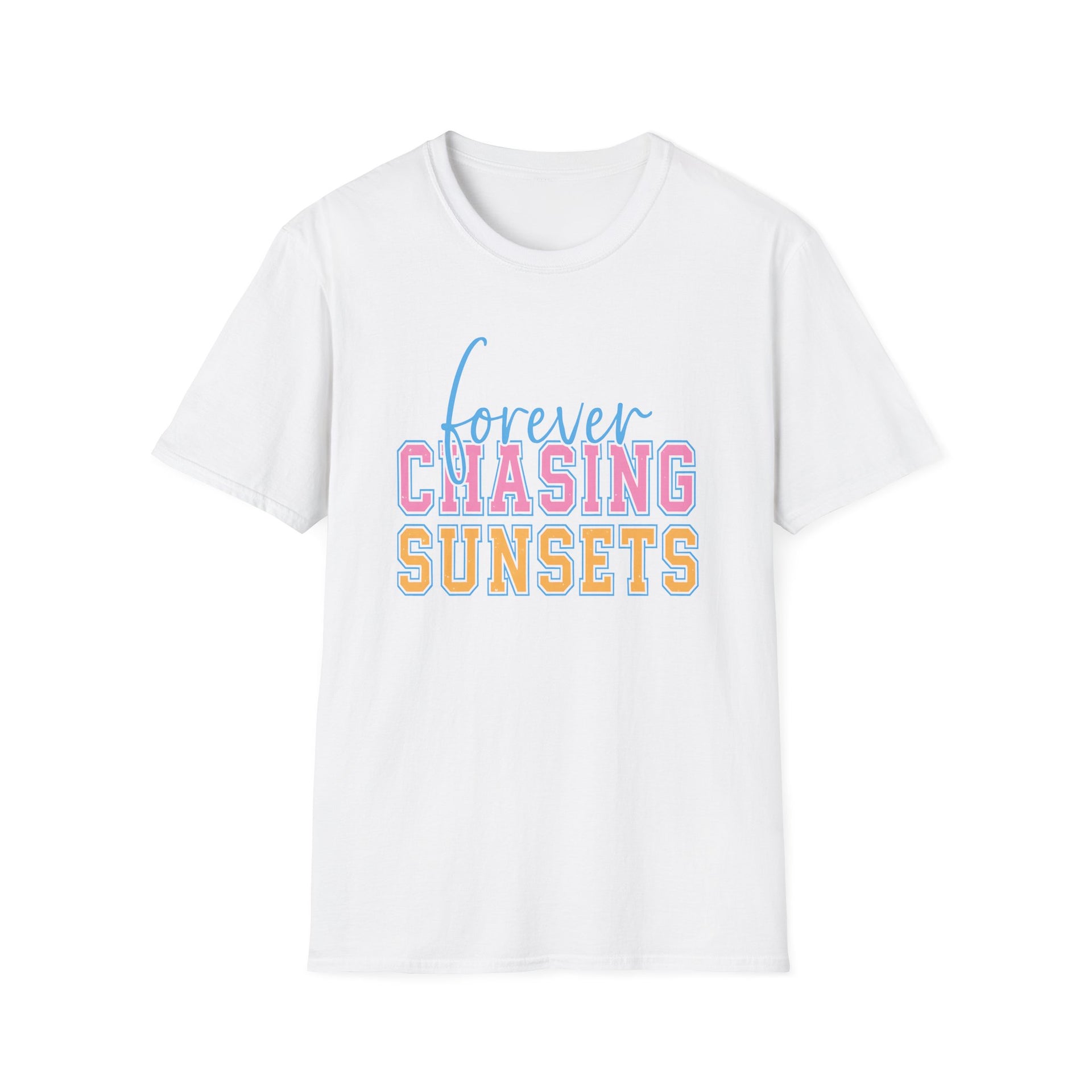 Tropical Summer Tee - Sunset Typography Shirt