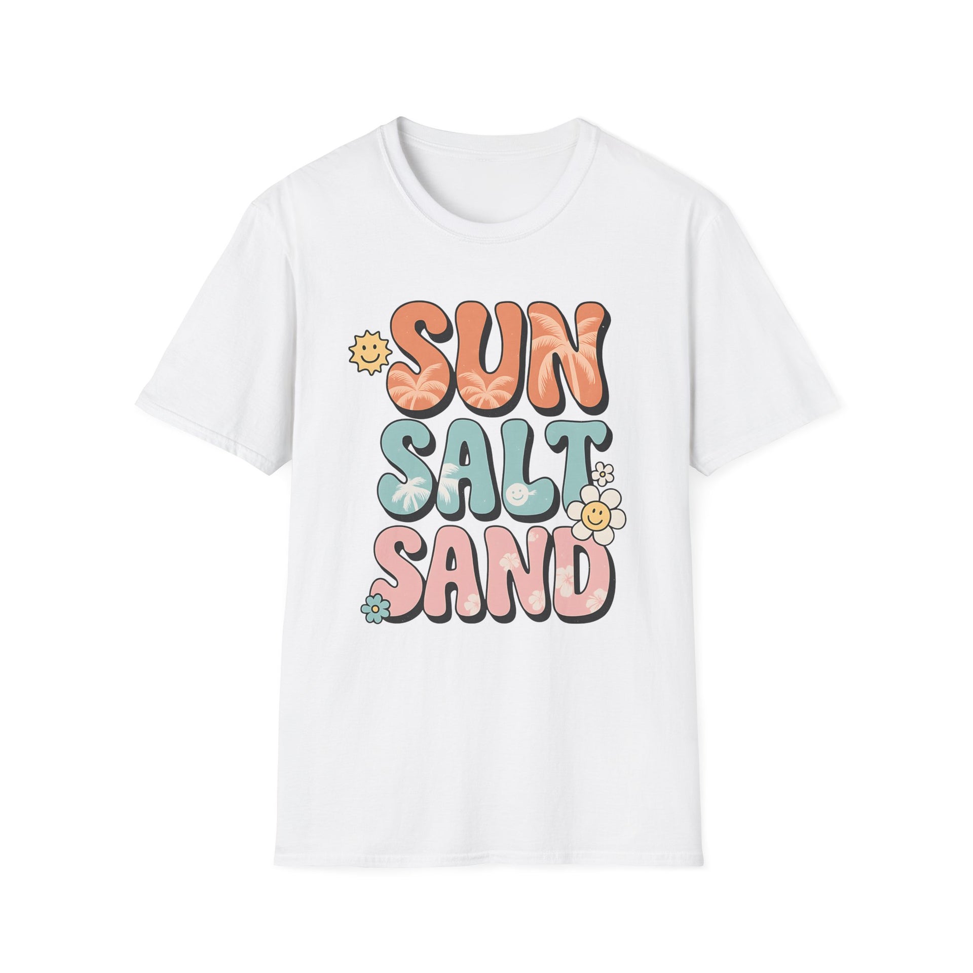 Tropical Beach Tee - Retro Summer Shirt