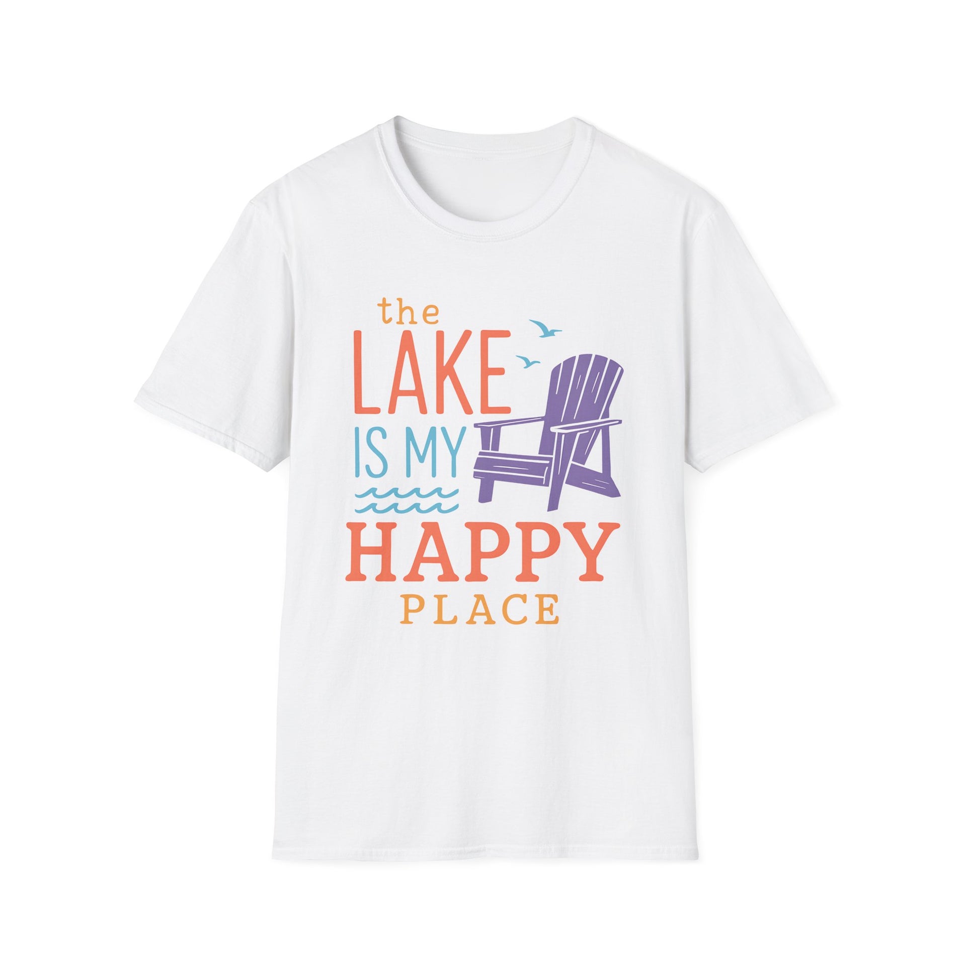 Lake Happy Place Tee - Purple Tropical Shirt