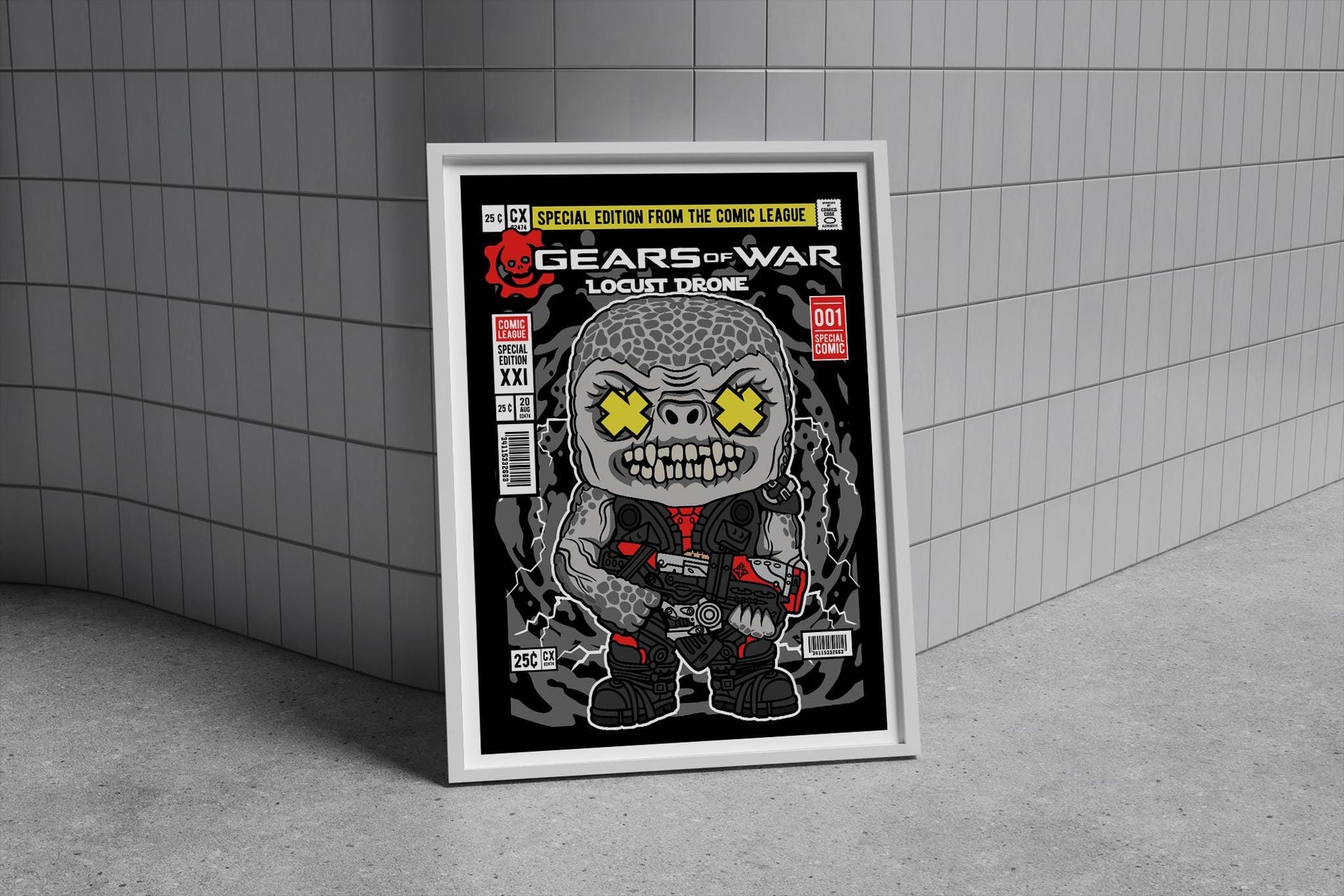 Framed Poster - Gears of War Parody Comic Cover