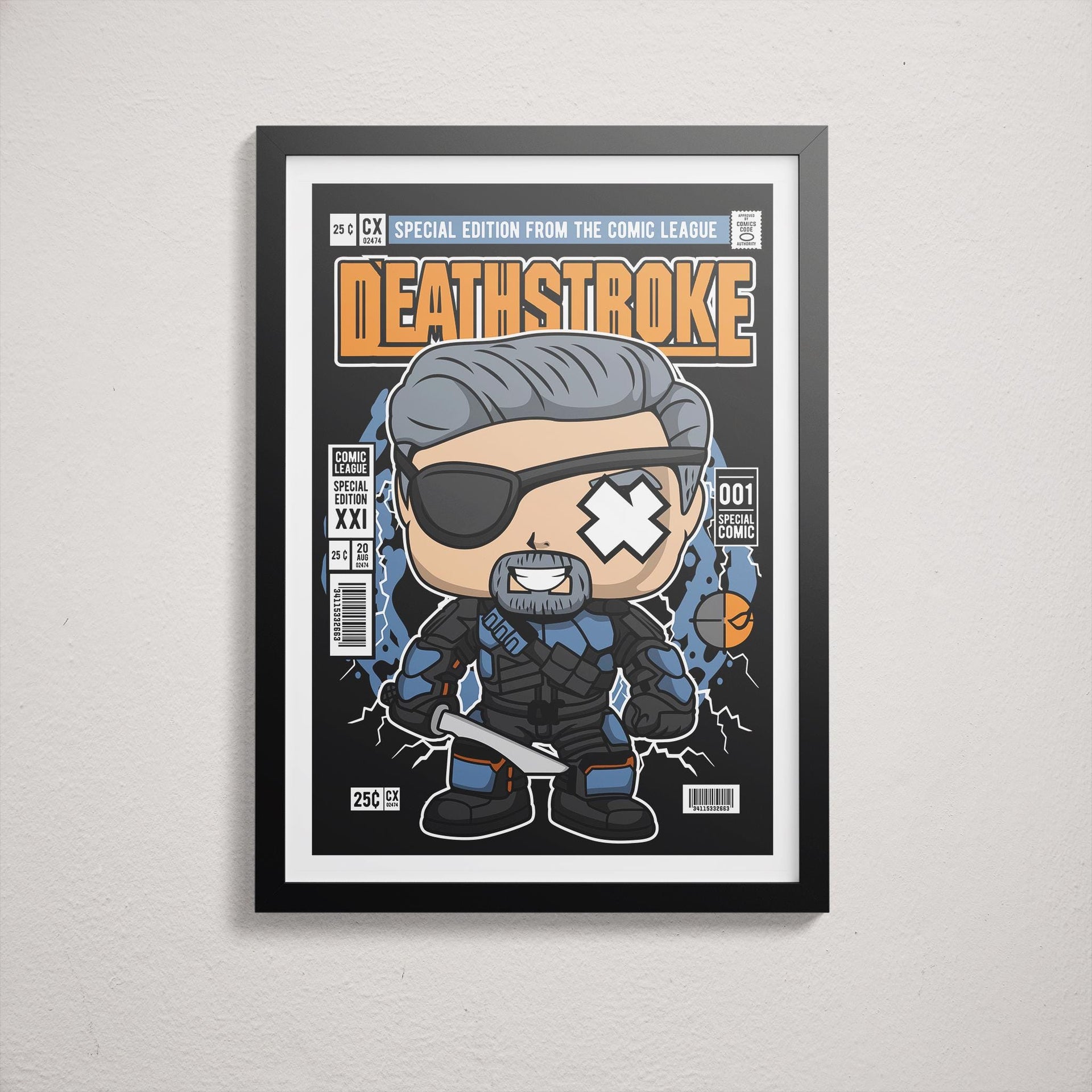 Framed Poster - Deathstroke Parody Comic Cover