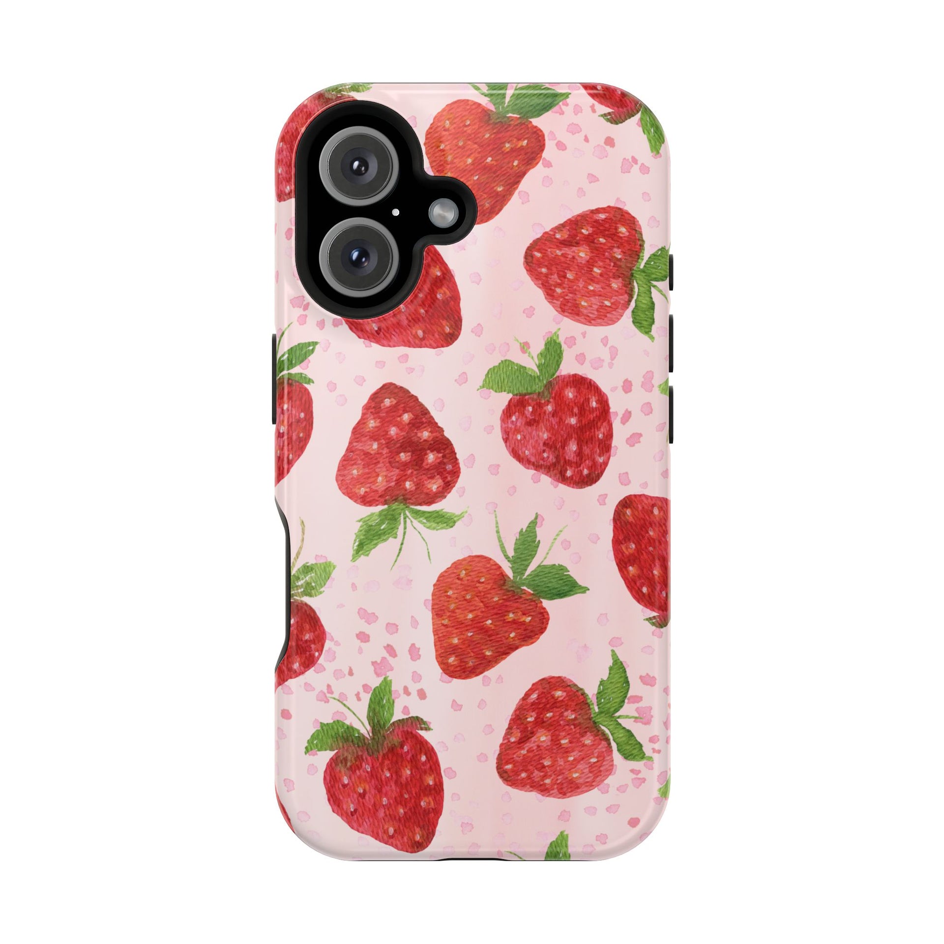 Fruit iPhone 16 Case - Strawberry Pattern Cover