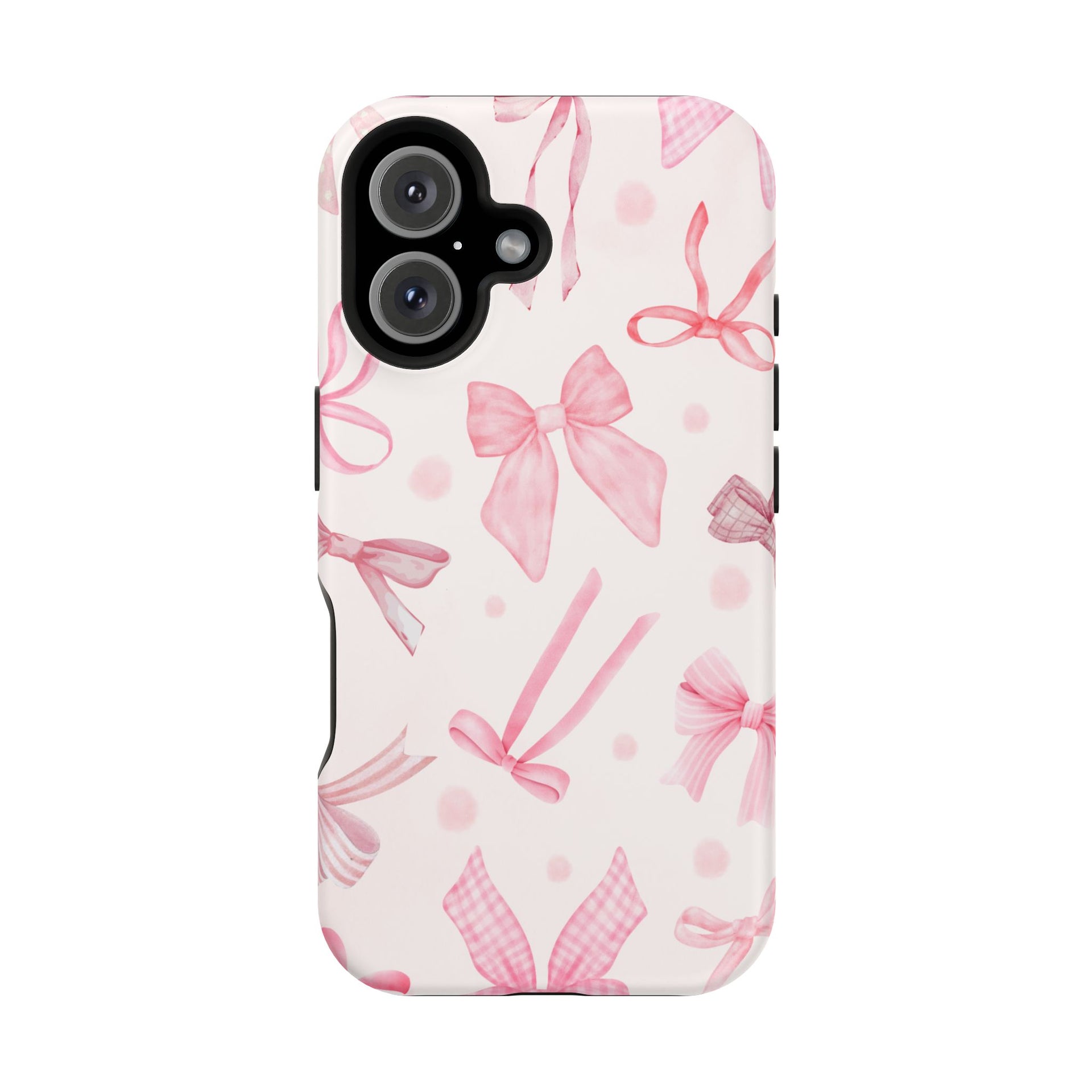 Playful iPhone Case - Pink Bow Tough Shell