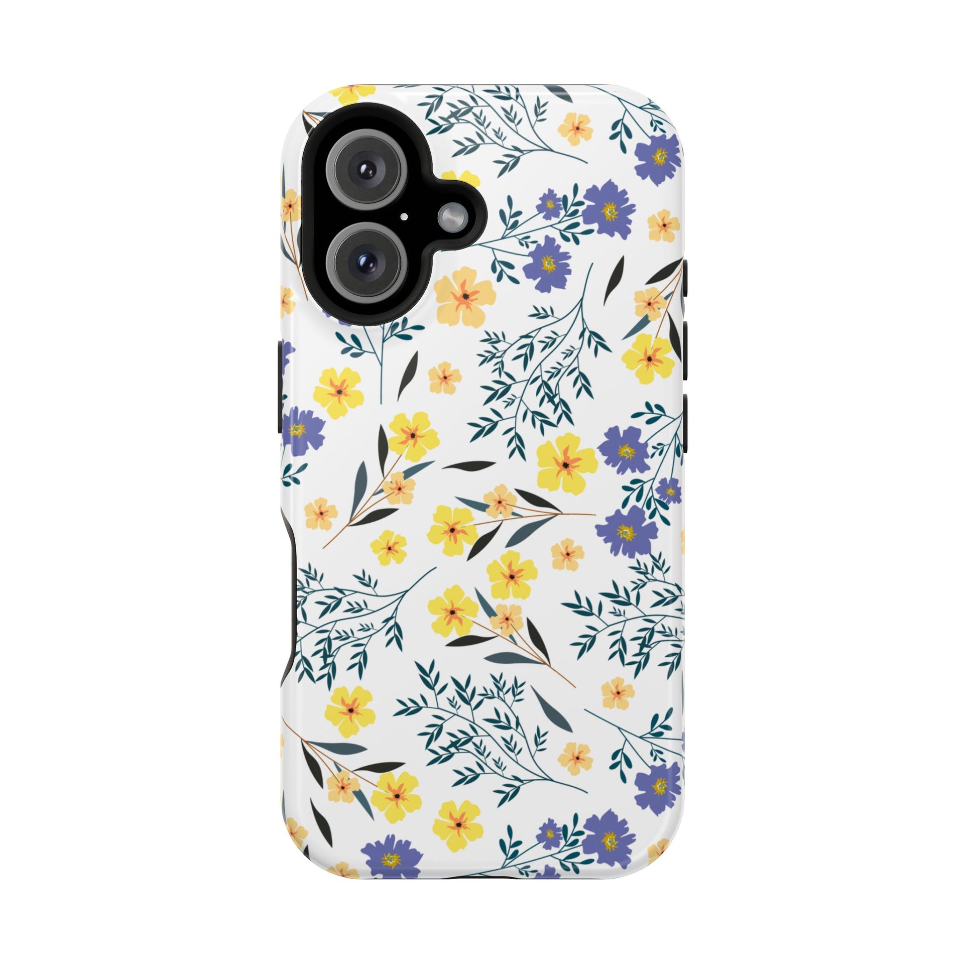 Floral iPhone 16 Case - Magnetic Tough Cover