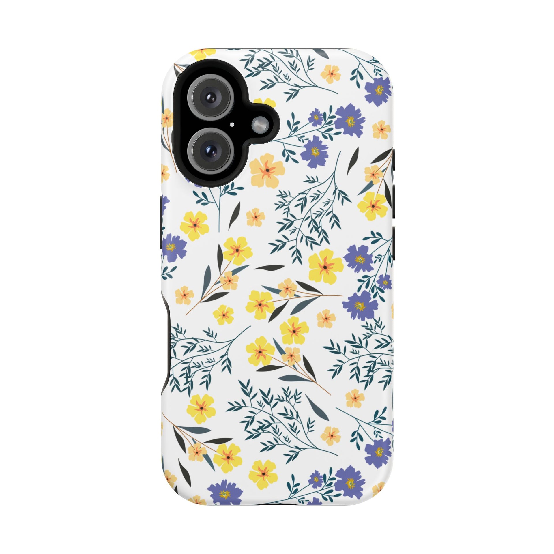 Floral iPhone 16 Case - Magnetic Tough Cover