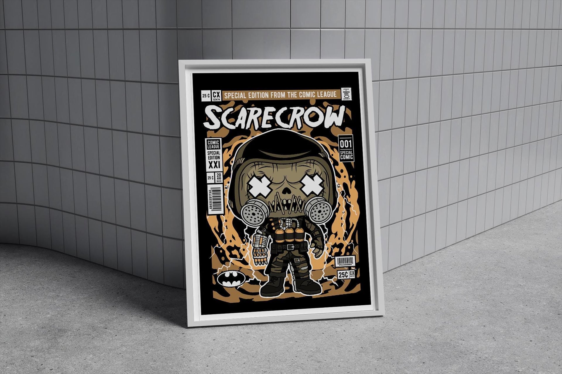 Framed Poster - Scarecrow Batman Parody Comic Art