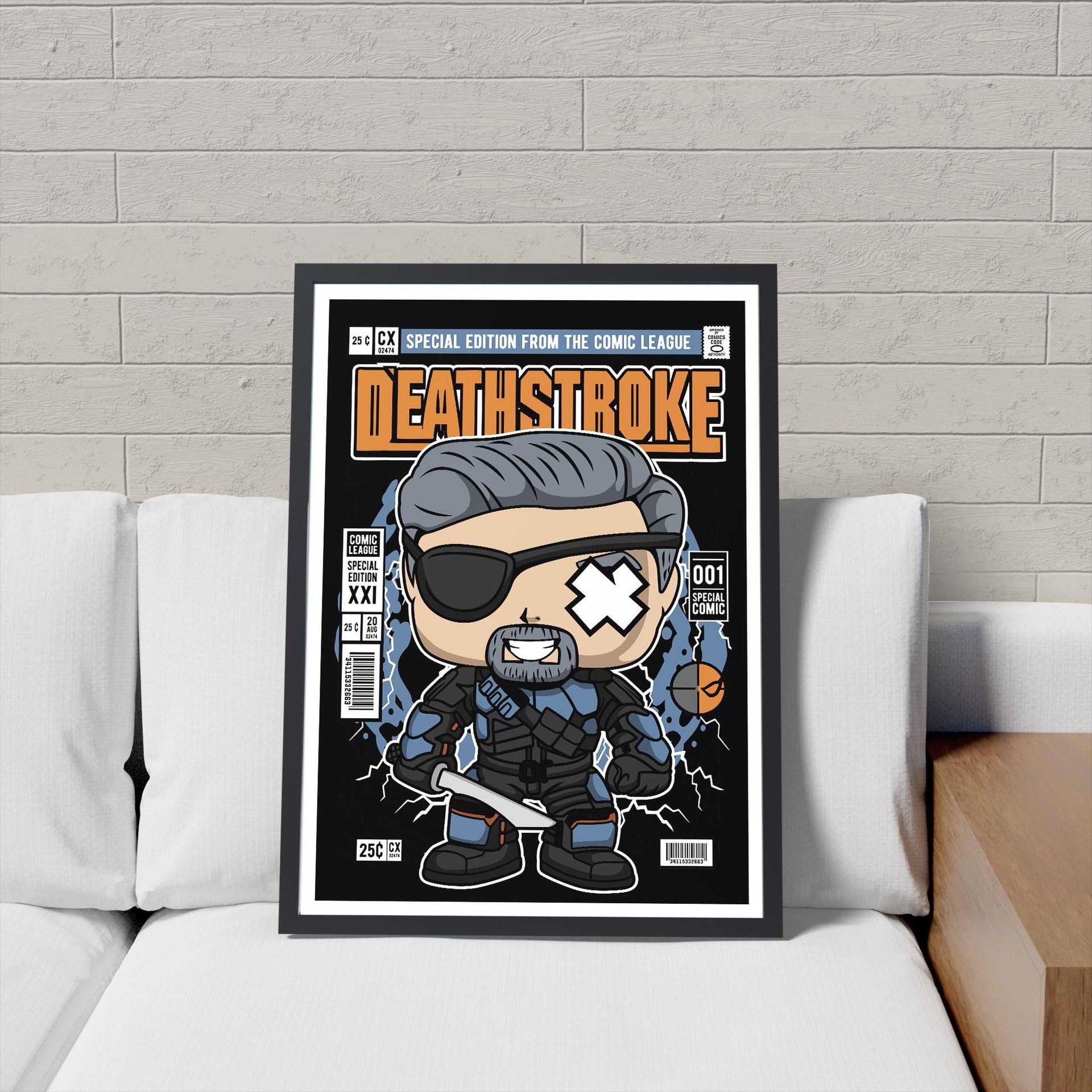 Framed Poster - Deathstroke Parody Comic Cover