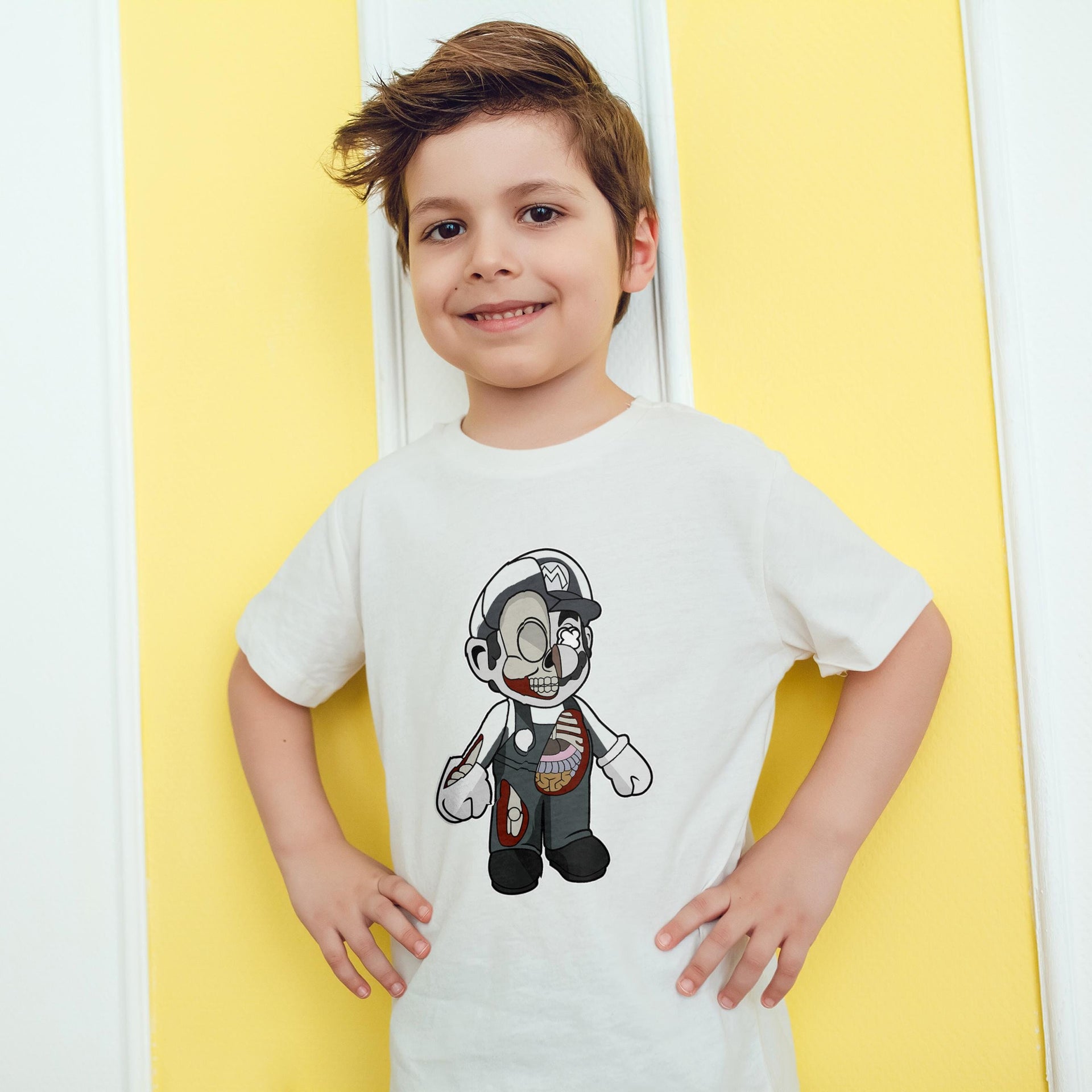 Mario Anatomy Cartoon – Kids & Toddlers T-Shirt