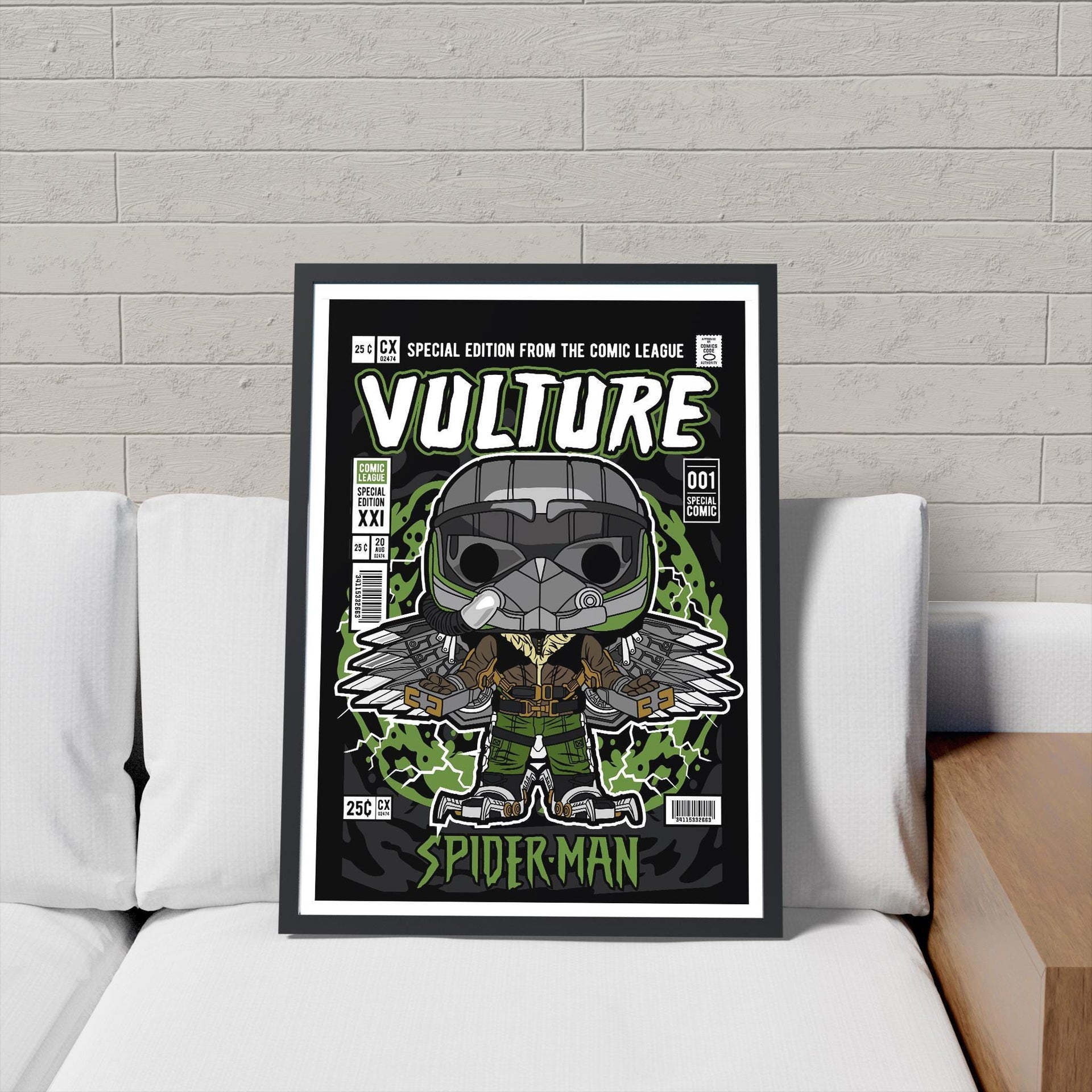 Framed Poster - Vulture Spider-Man Parody Comic Art