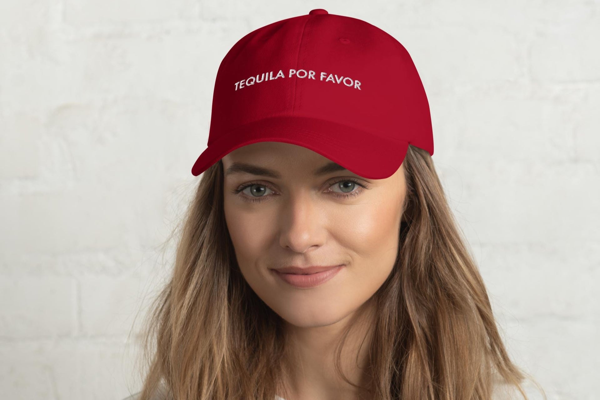 Tequila Por Favor Hat: Embroidered Cotton Twill Dad Hat
