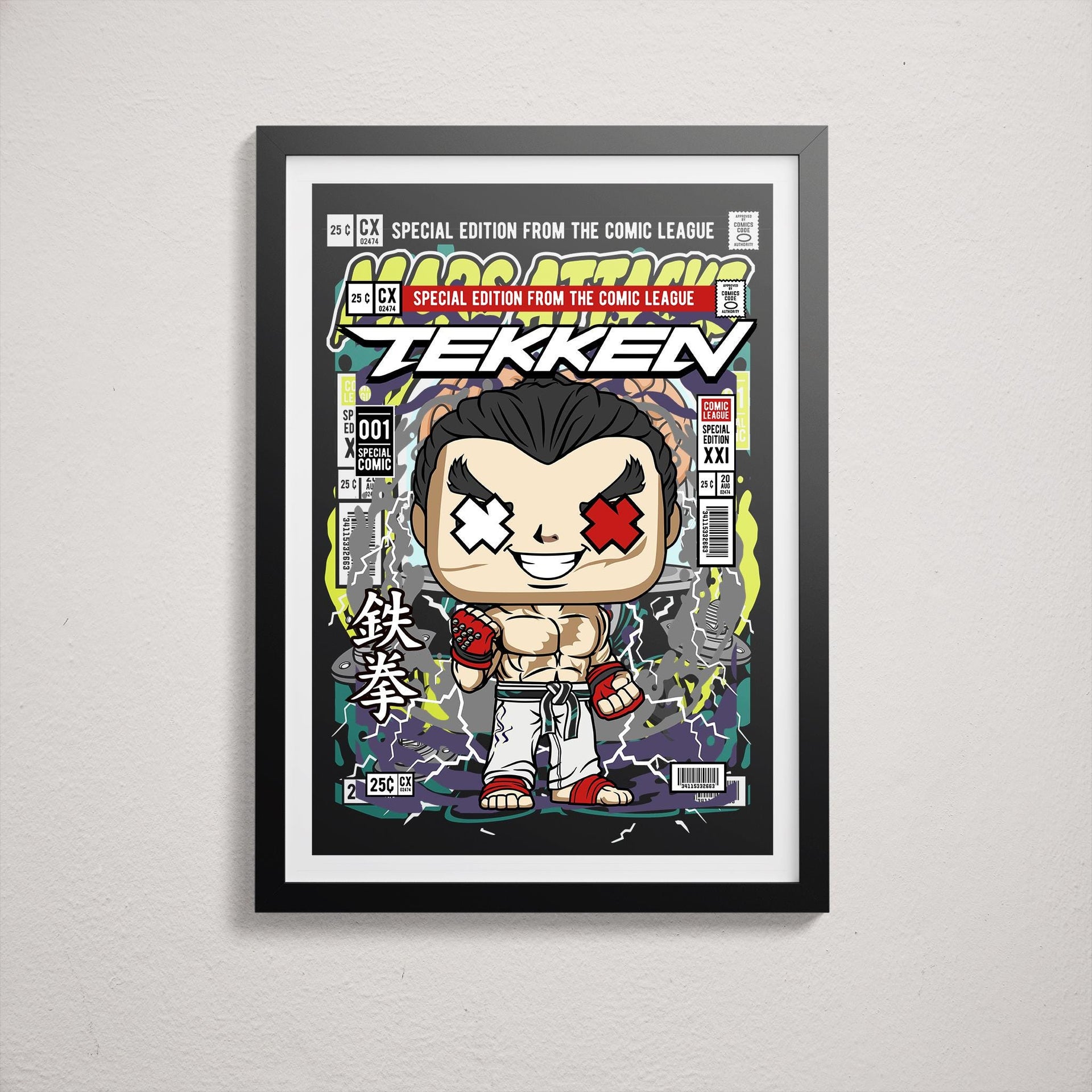 Framed Poster - Tekken Parody Comic Cover