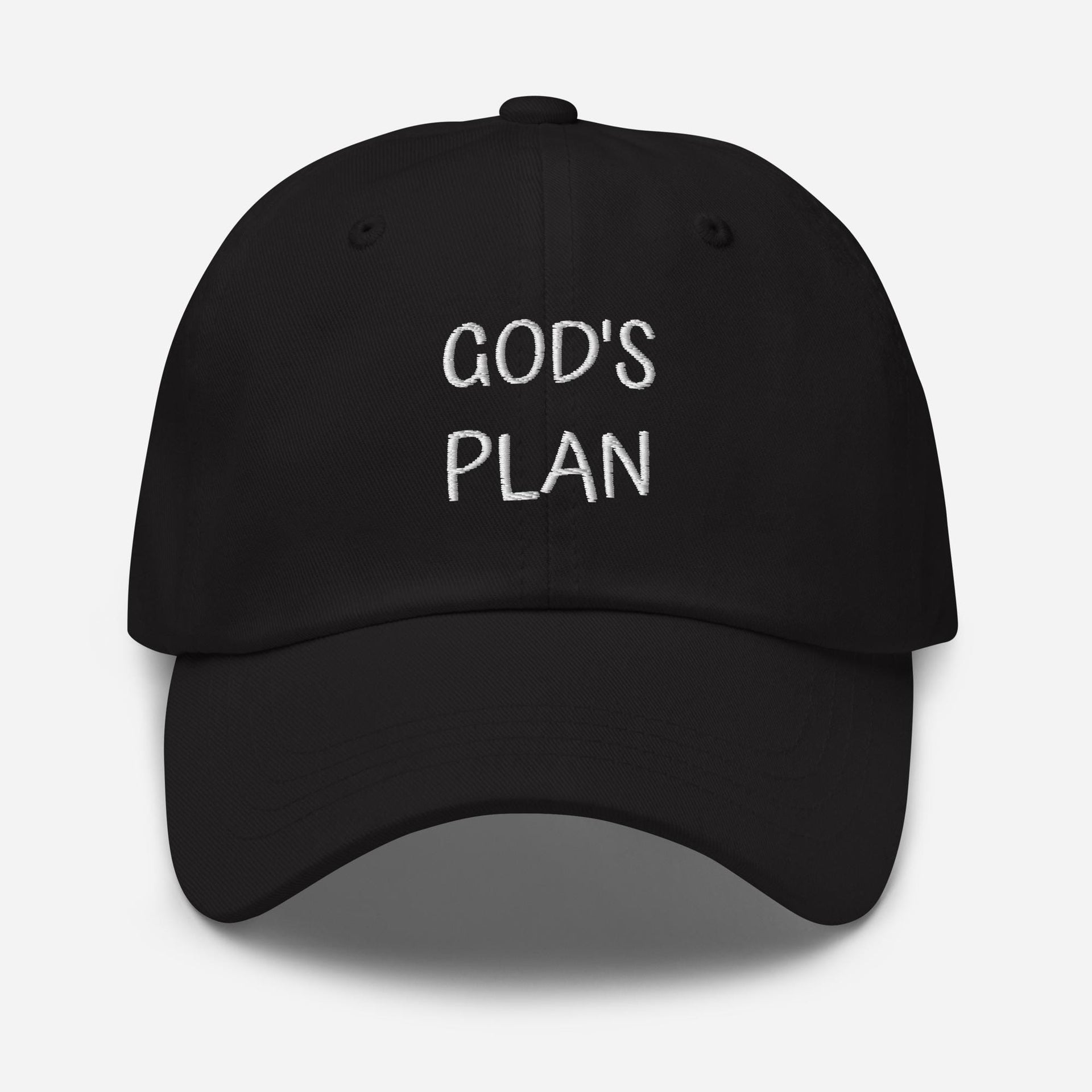 God's Plan Embroidered Dad Hat: Minimalist Christian Cap