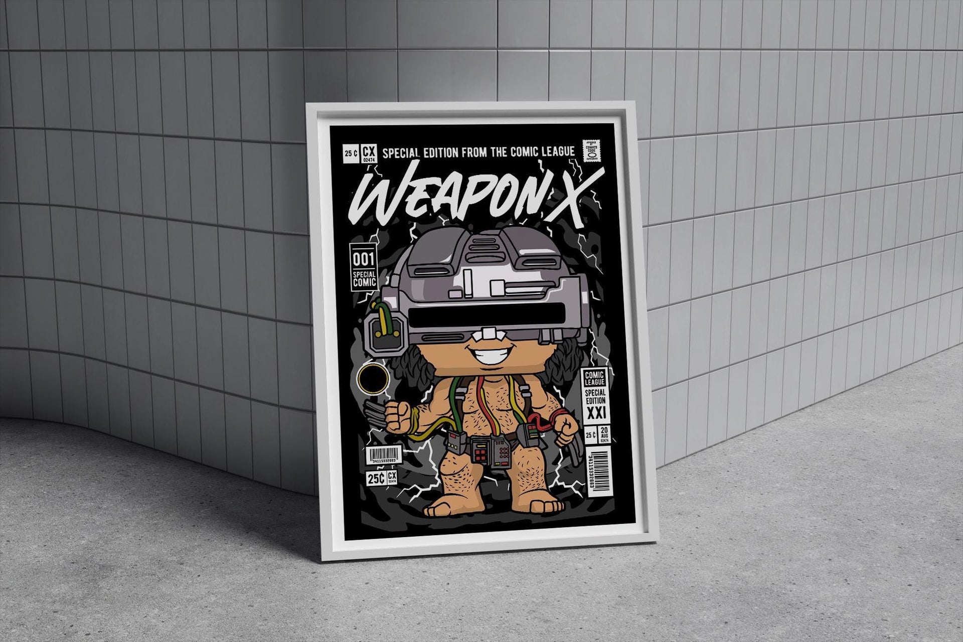 Framed Poster - Weapon X Parody Comic Cover