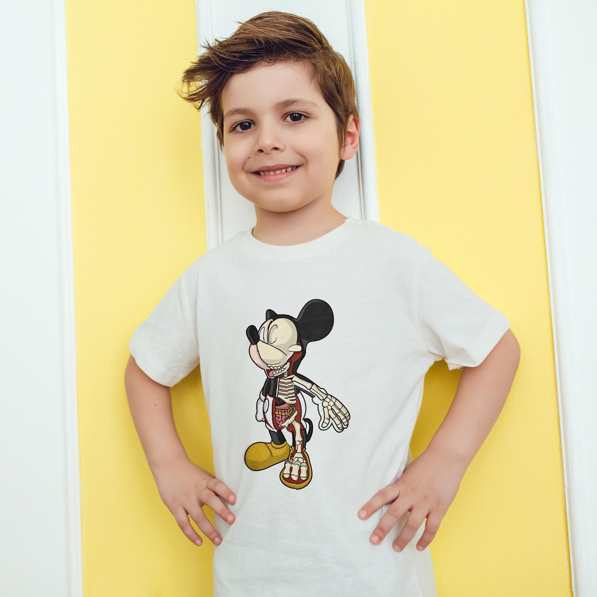 Mickey Mouse Skeleton Halloween T-Shirt for Kids Toddlers