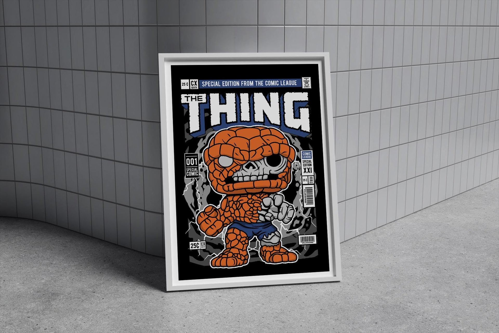 Framed Poster - The Thing Parody Comic Cover
