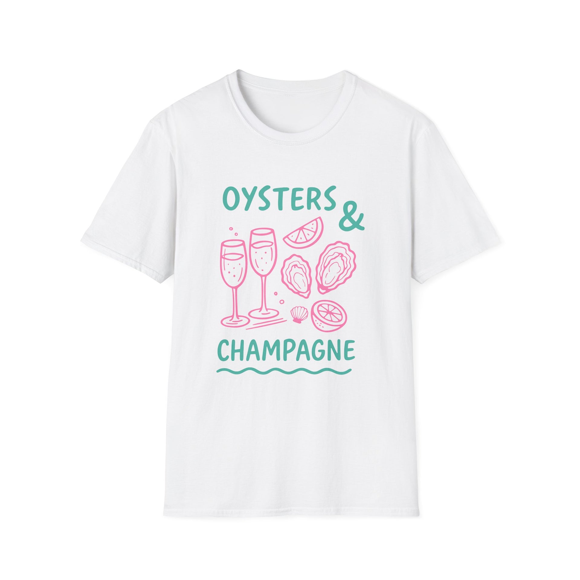 Playful Womens Tee - Oysters Champagne Shirt