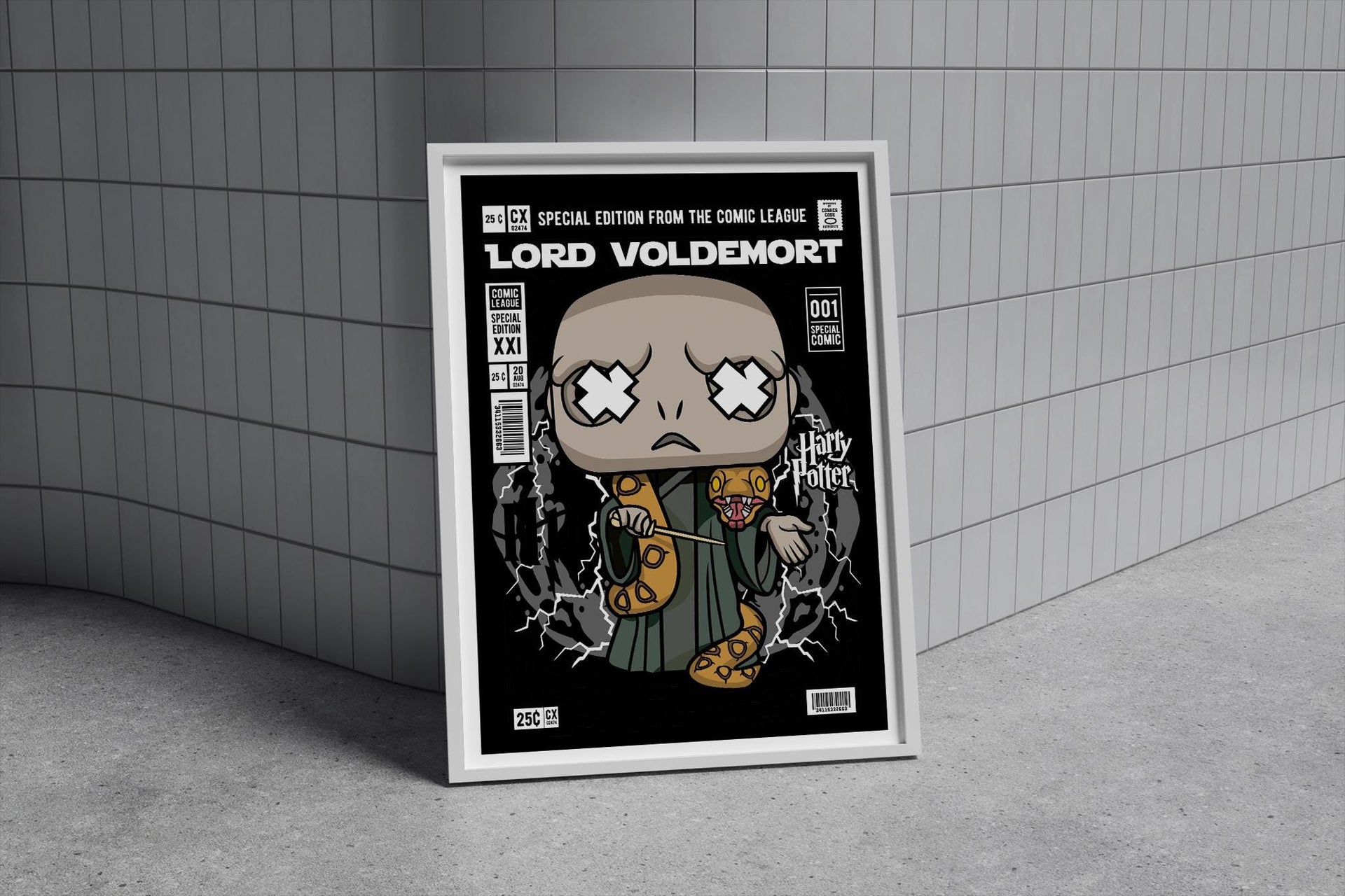 Framed Poster - Lord Voldemort Comic Parody Art