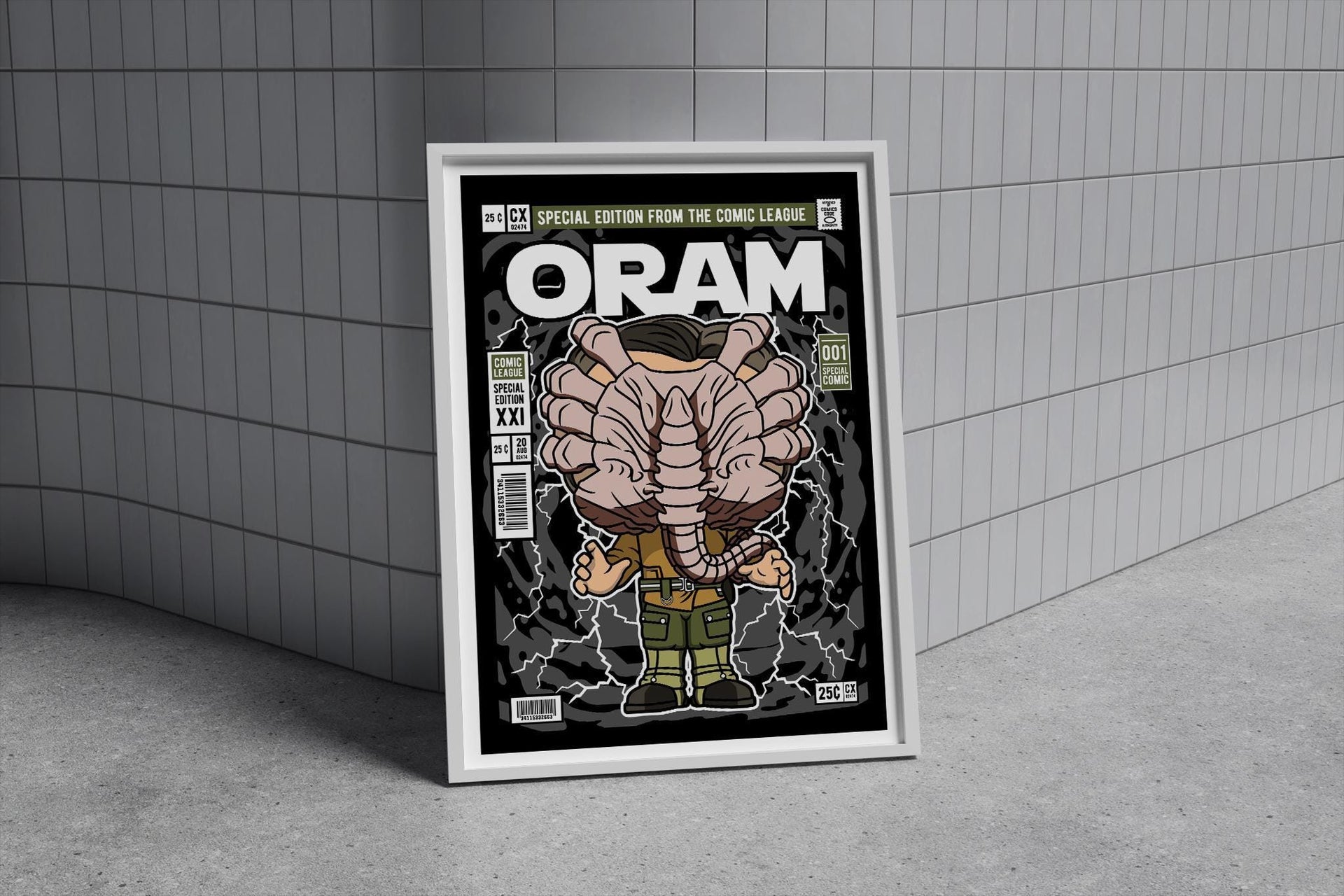 Framed Poster - Alien Parody Comic Cover