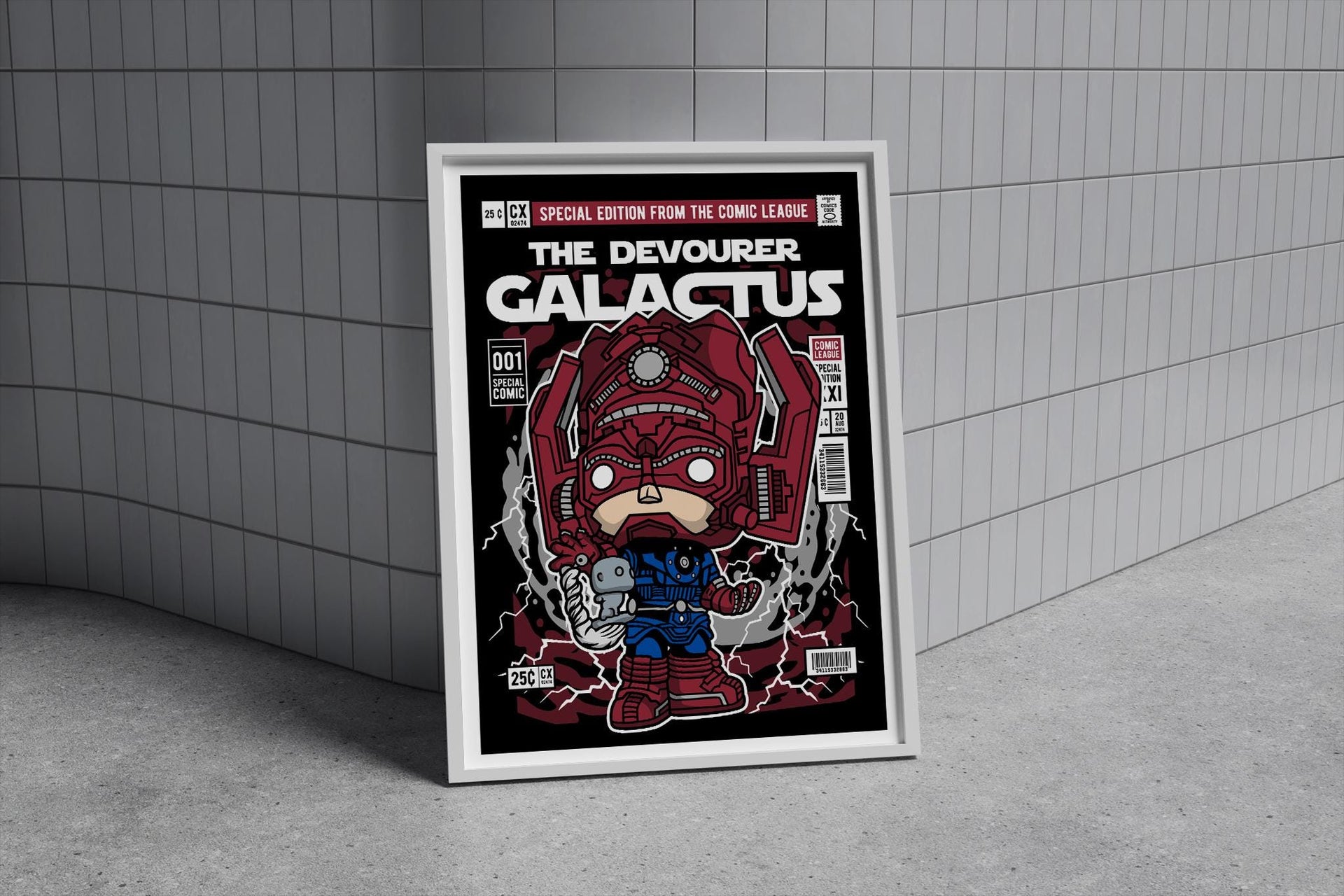 Framed Poster - Galactus Parody Comic Art