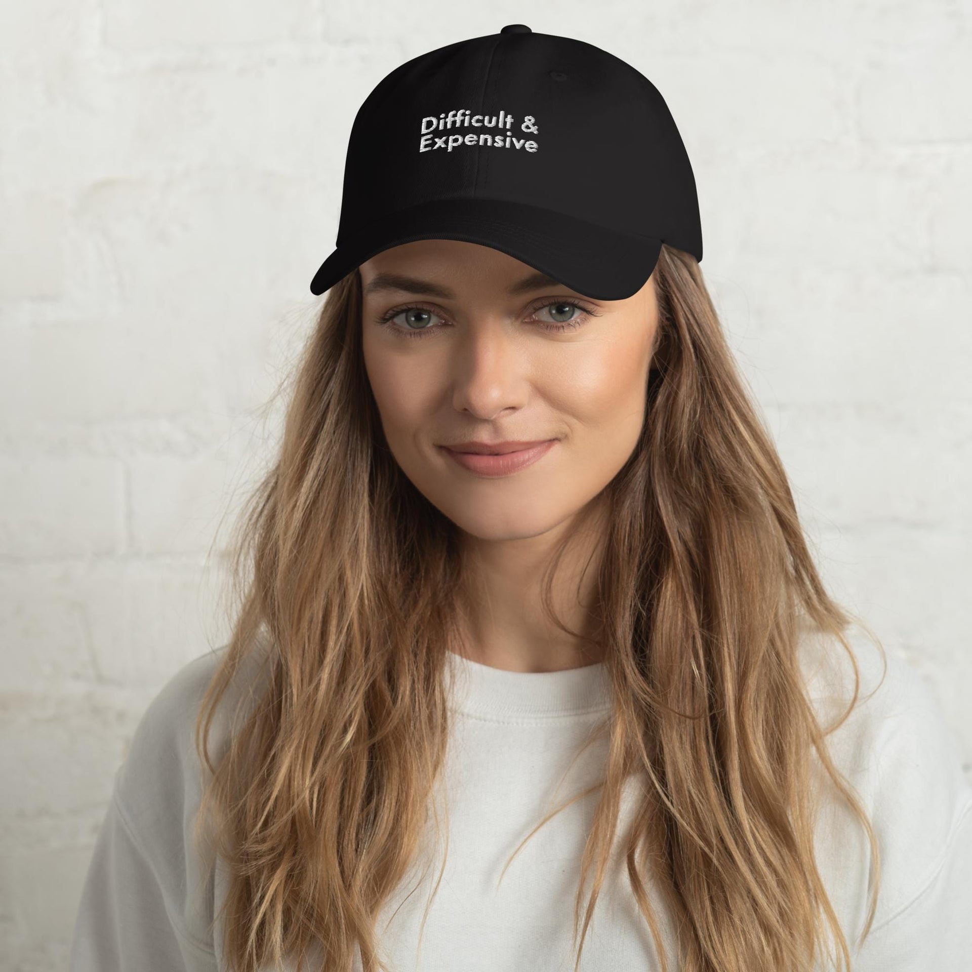 Embroidered Dad Hat: Funny Sarcastic "Expensive & Difficult" Cap