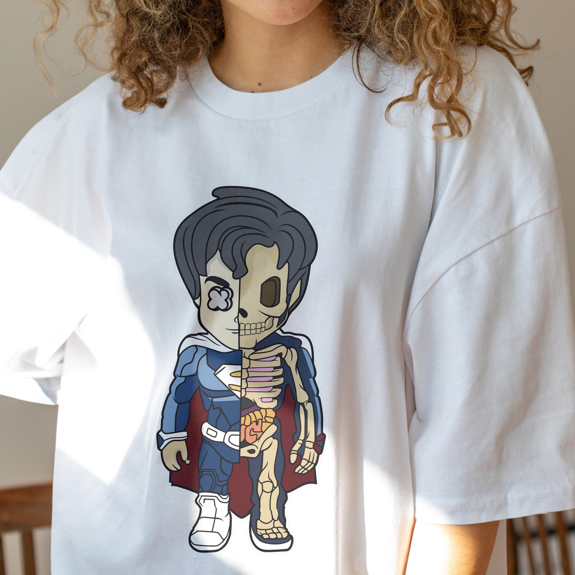 Superhero Skeleton Split – Kids & Toddlers T-Shirt