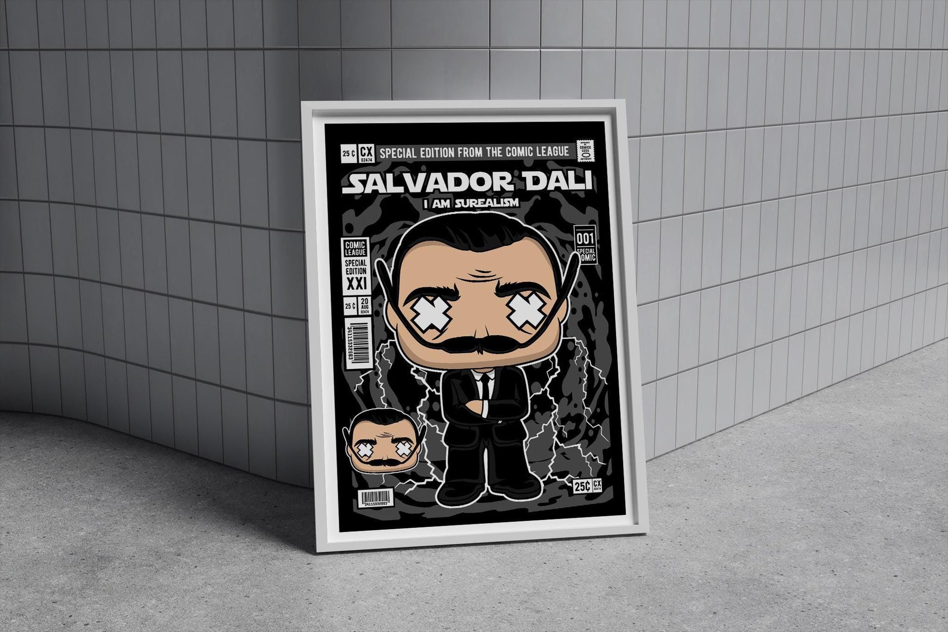 Framed Poster - Salvador Dali Comic Parody Art