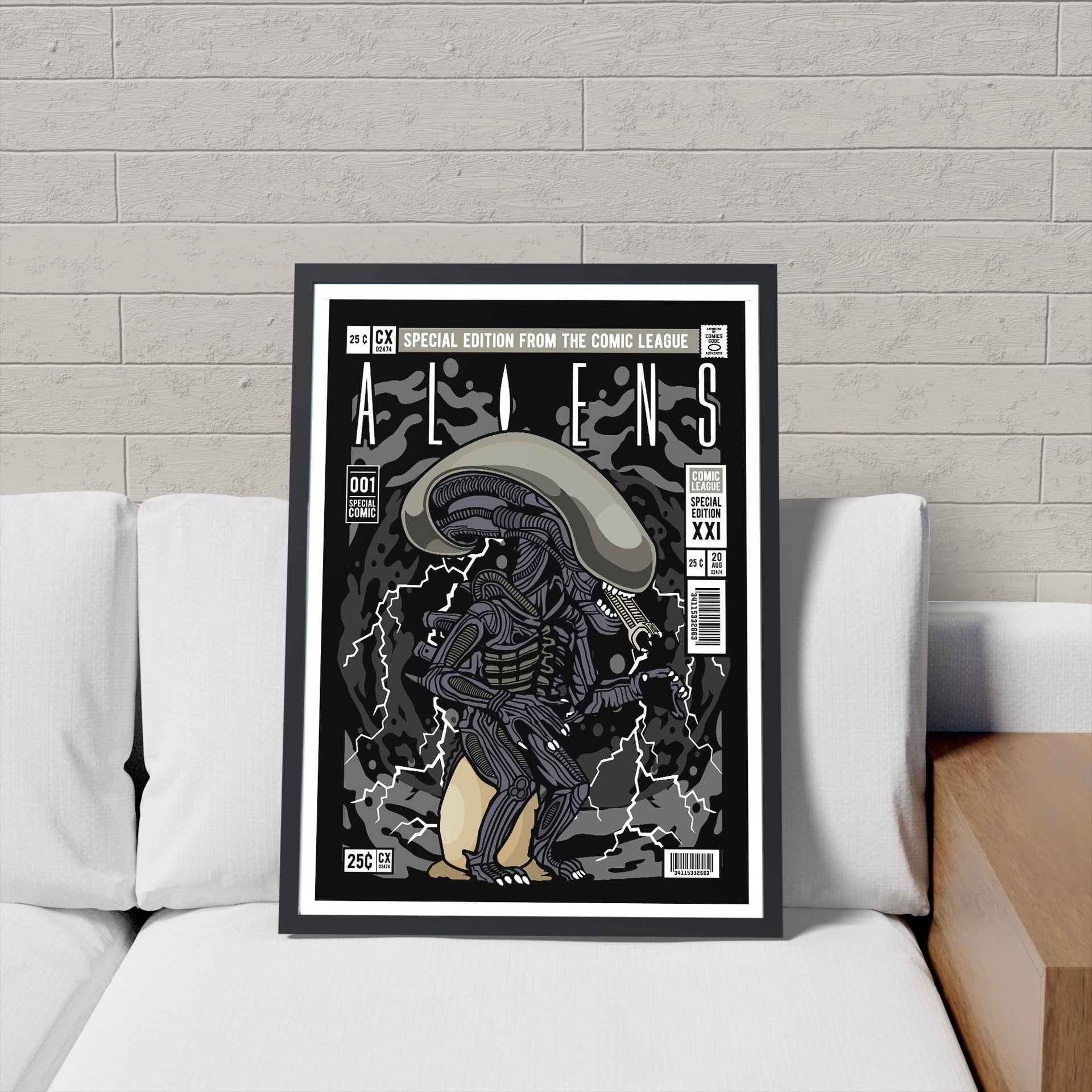 Framed Poster - Alien Parody Comic Art