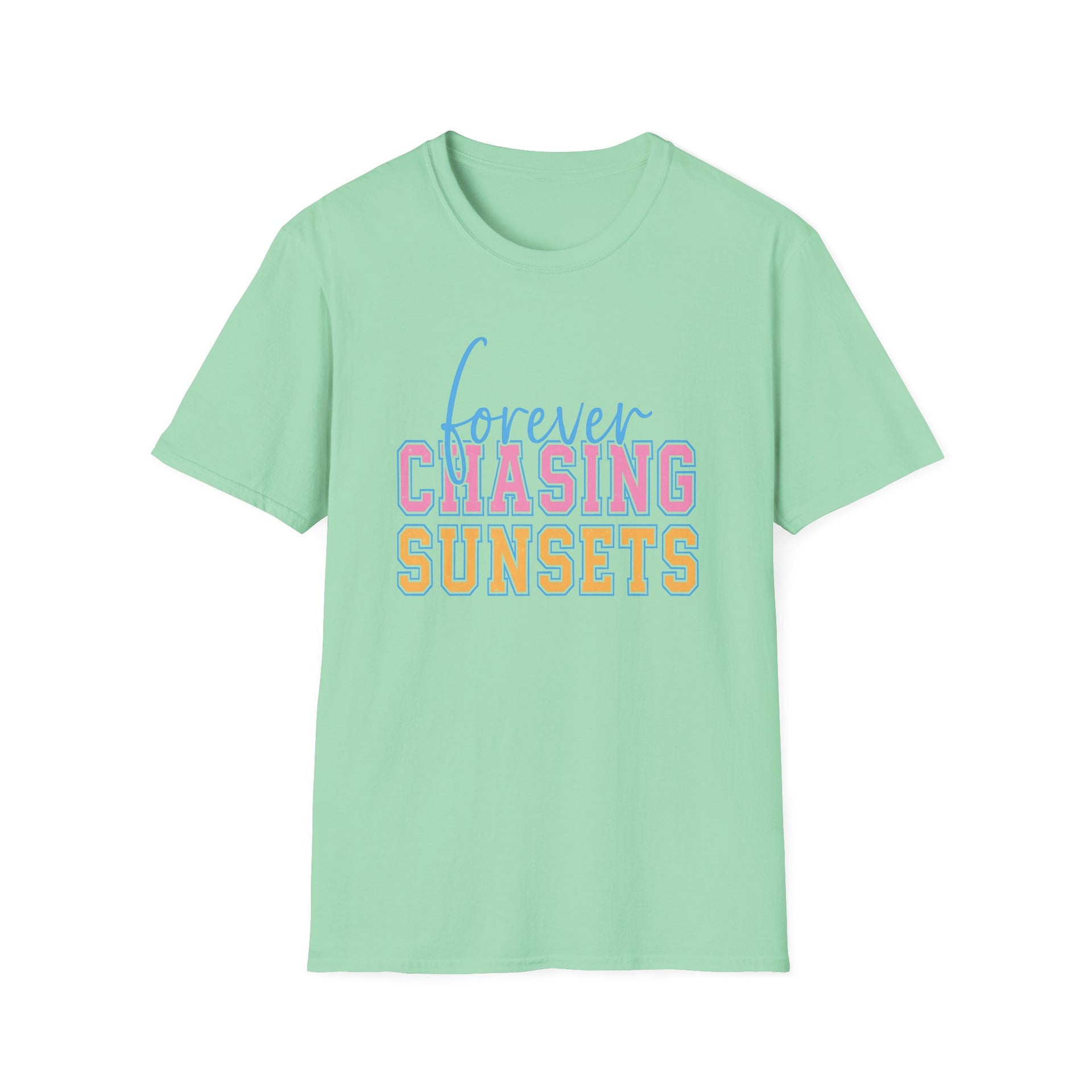Tropical Summer Tee - Sunset Typography Shirt