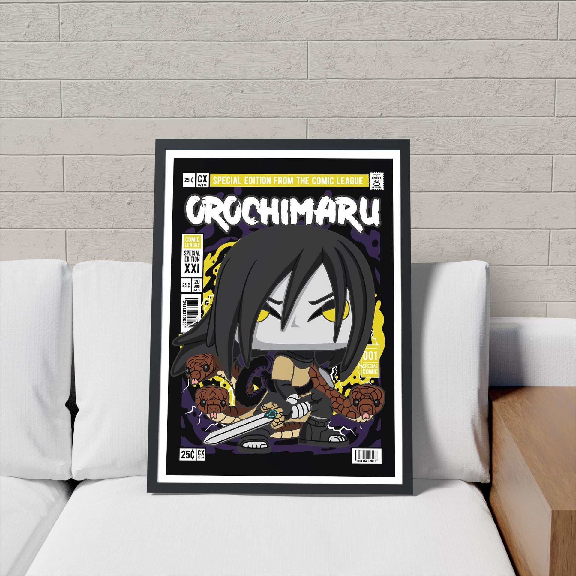 Framed Poster - Orochimaru Comic Parody Art