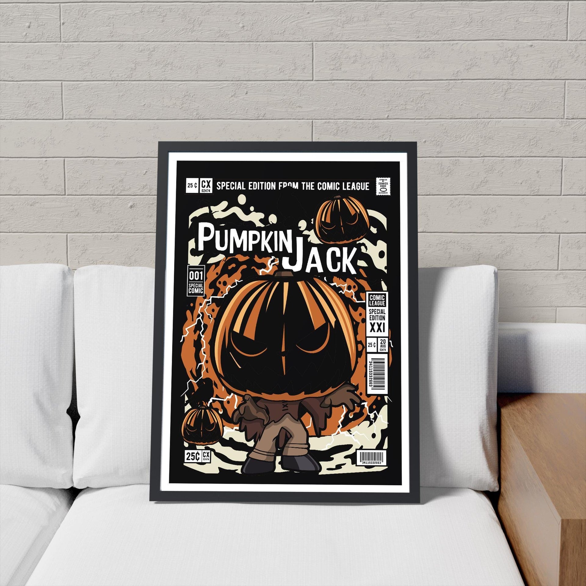Framed Poster - Nightmare Before Christmas Comic Parody