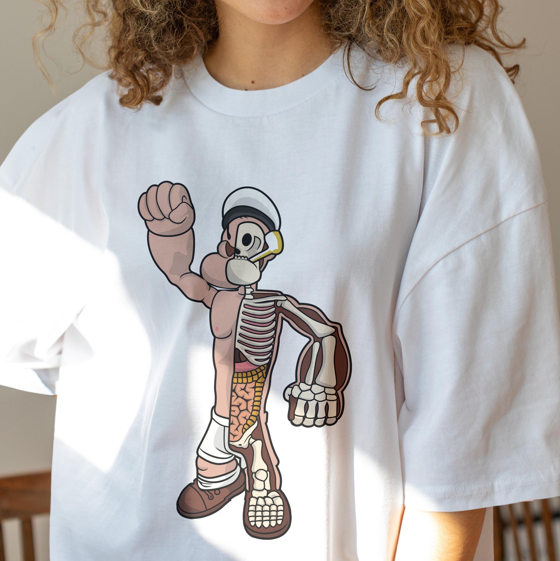Anatomical Popeye Cartoon – Kids & Toddlers T-Shirt