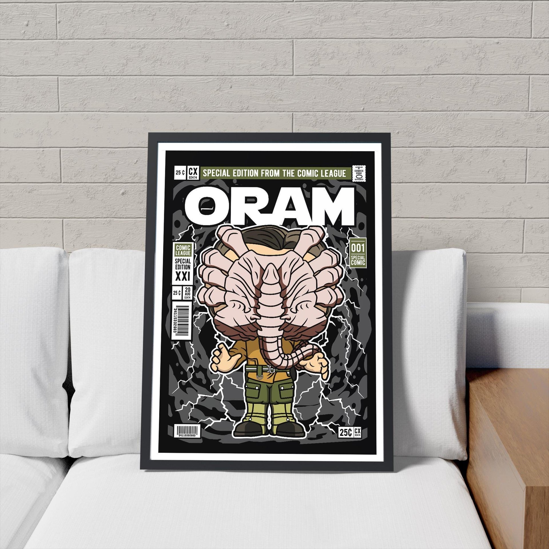 Framed Poster - Alien Parody Comic Cover