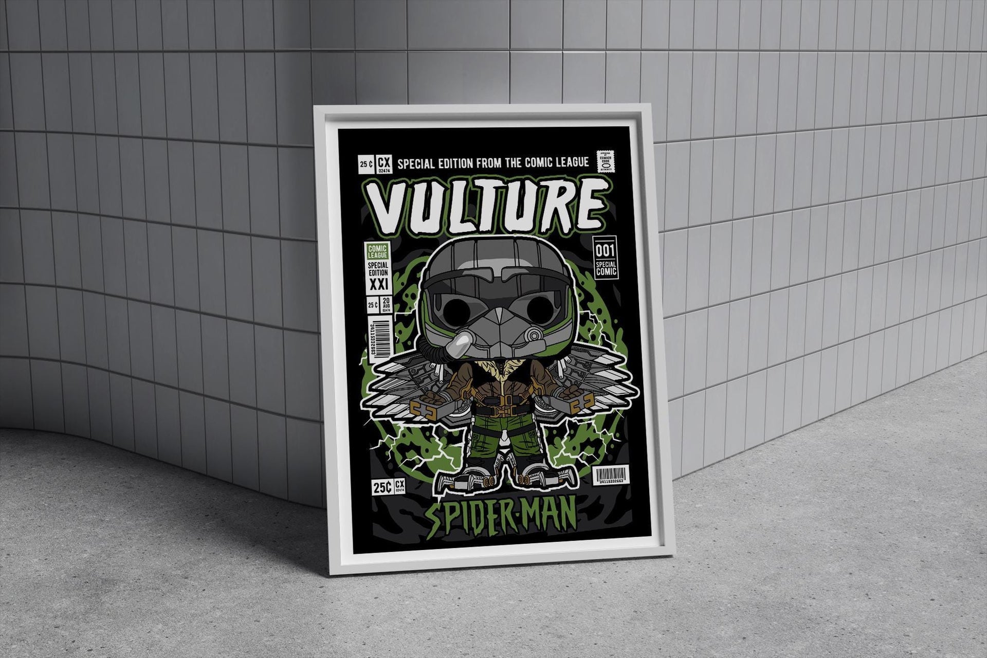 Framed Poster - Vulture Spider-Man Parody Comic Art