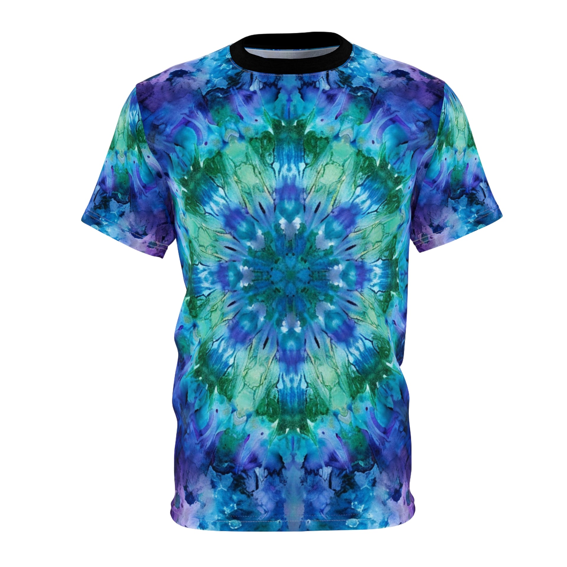 Psychedelic Mandala Tee - Unisex Cut & Sew T-Shirt
