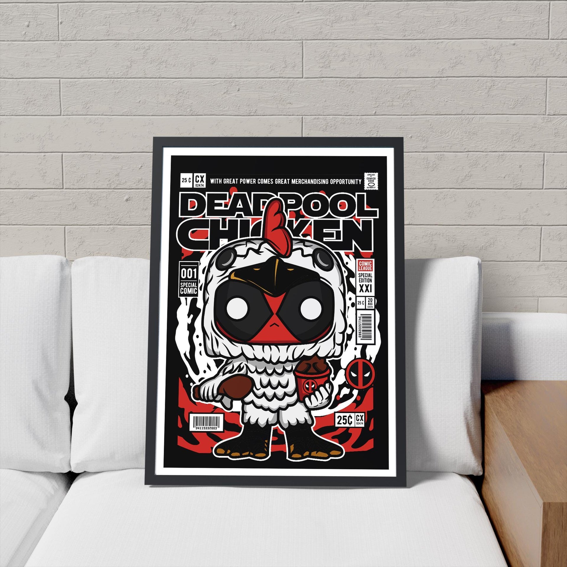 Framed Poster - Deadpool Parody Comic Art