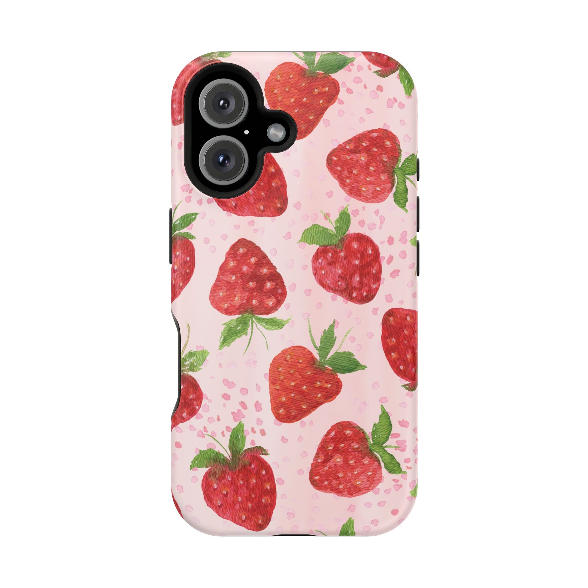 Fruit iPhone 16 Case - Strawberry Pattern Cover