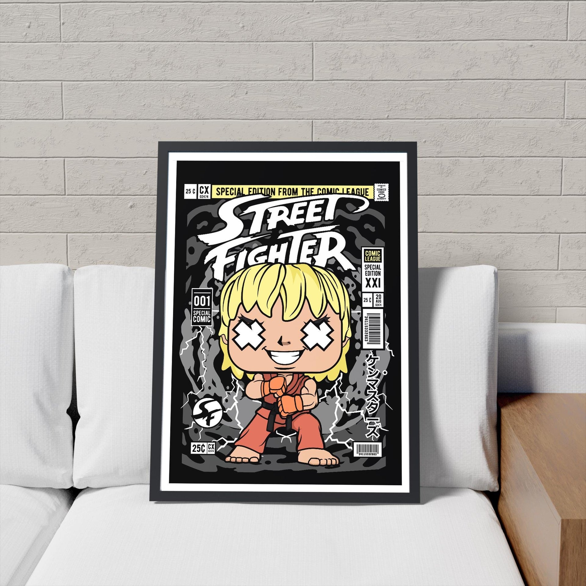 Framed Poster - Ken Street Fighter Comic Parody
