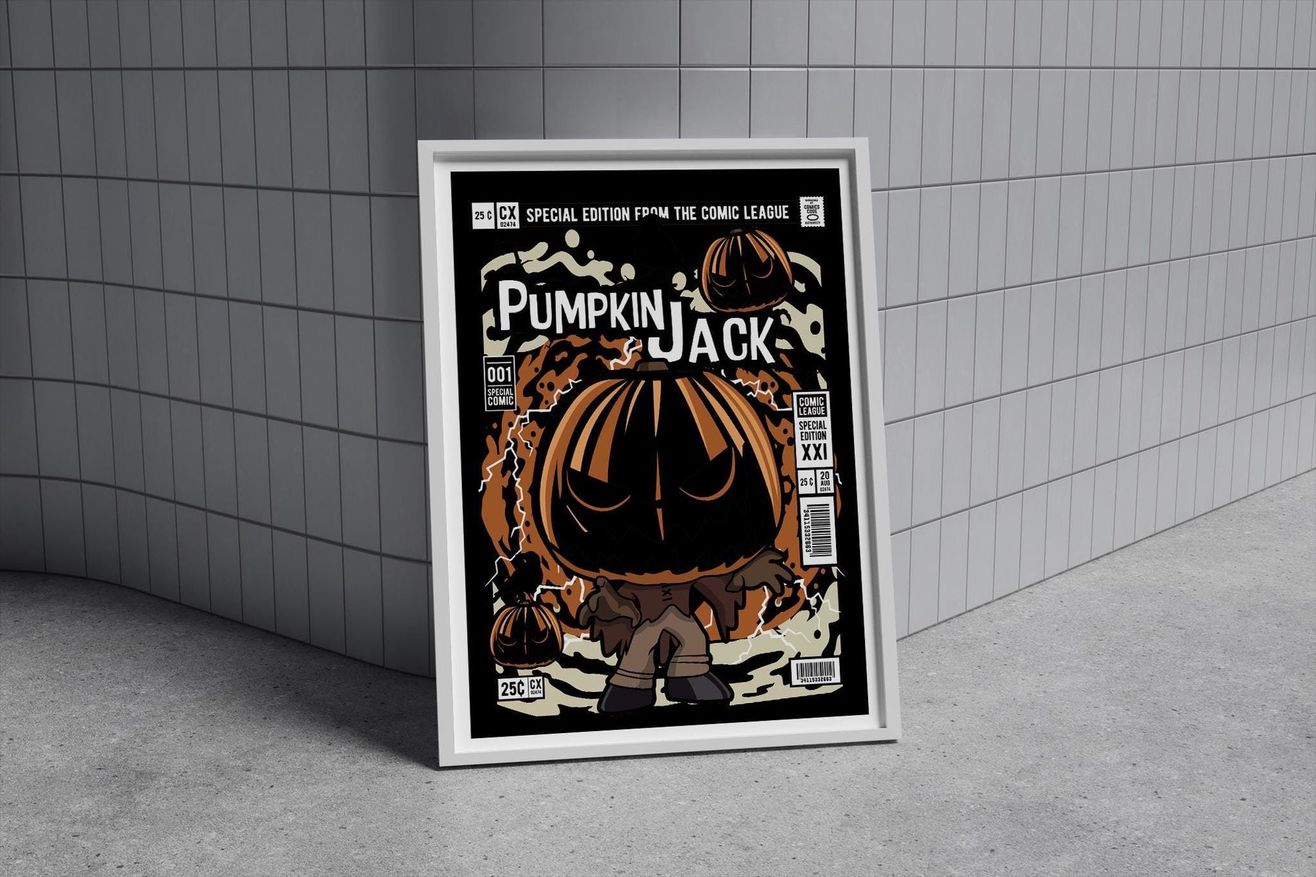 Framed Poster - Nightmare Before Christmas Comic Parody