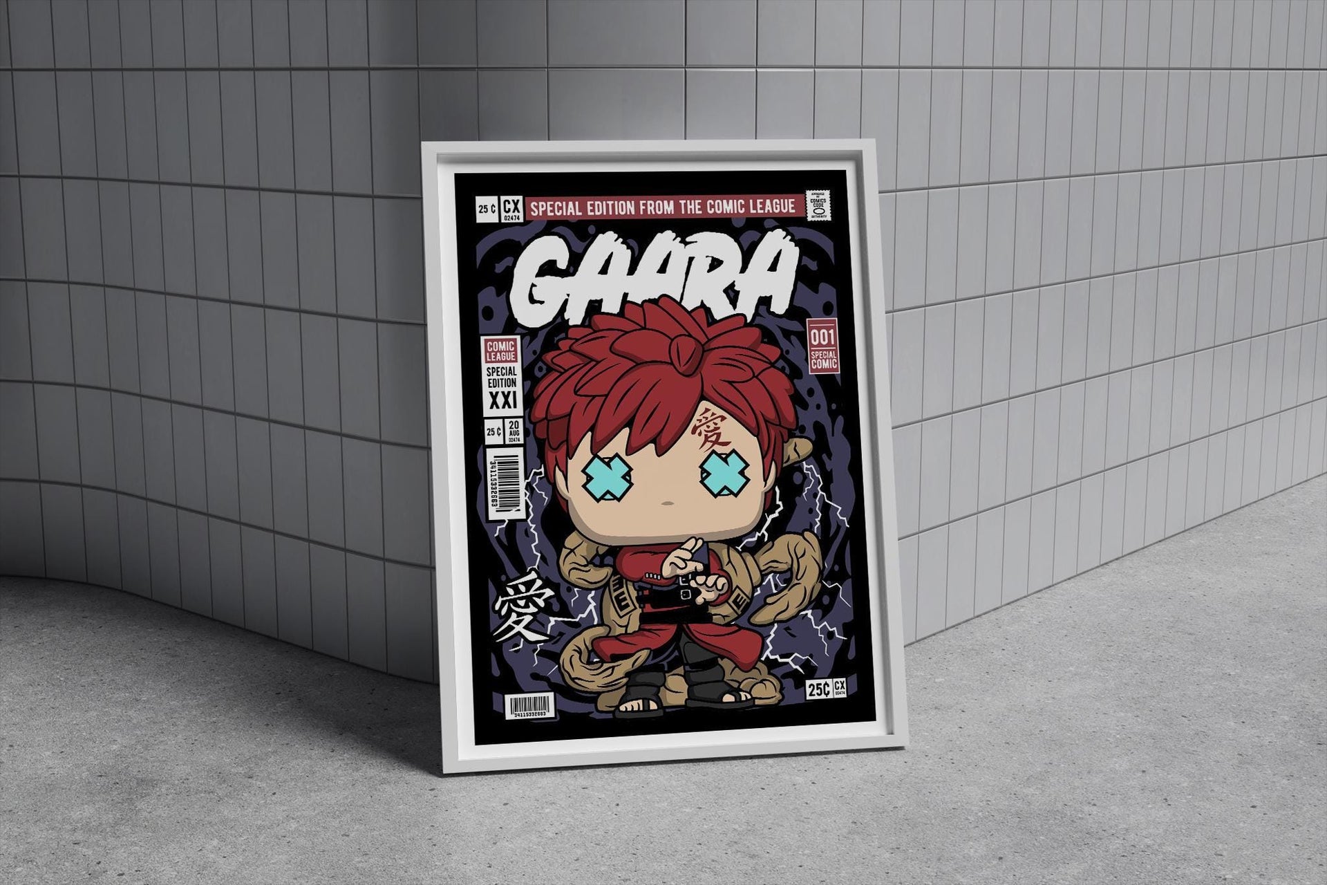 Framed Poster - Gaara Naruto Parody Comic Cover