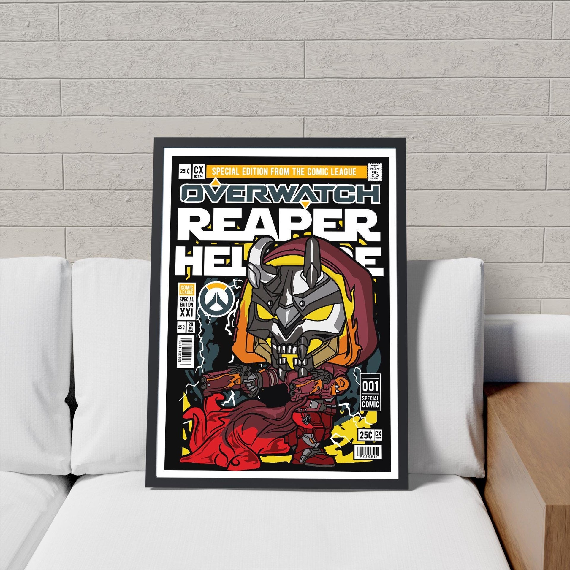 Framed Poster - Overwatch Reaper Comic Parody